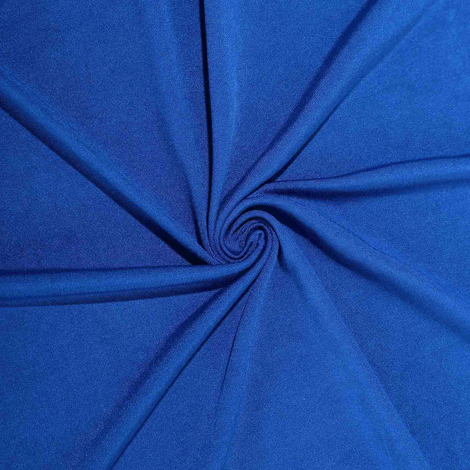 Royal Blue Durable Stretch Spandex Table Cover for 8-Foot Rectangles - Perfect for Events!