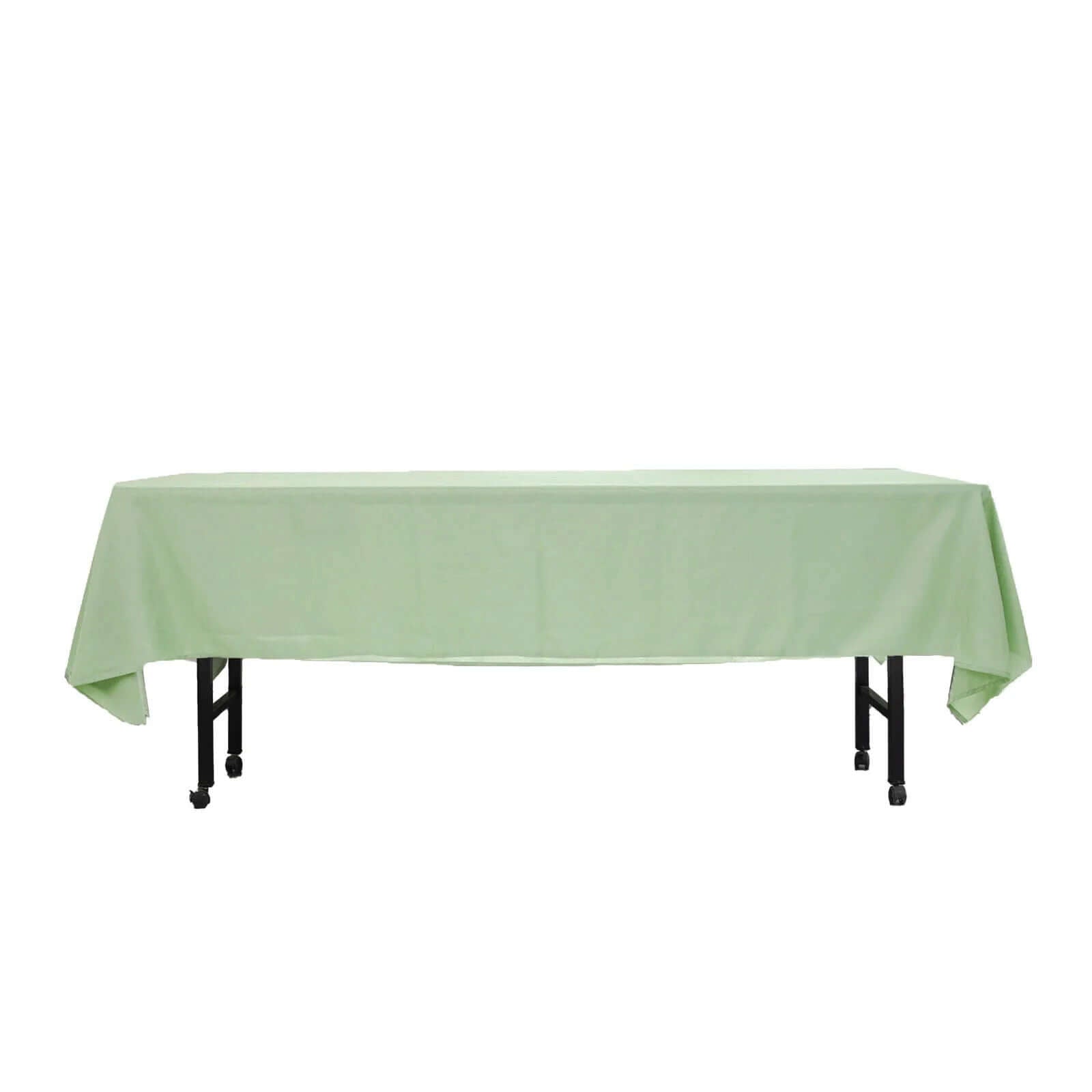 Durable and Stylish Sage Green Polyester 60x102 Rectangle Table Cover