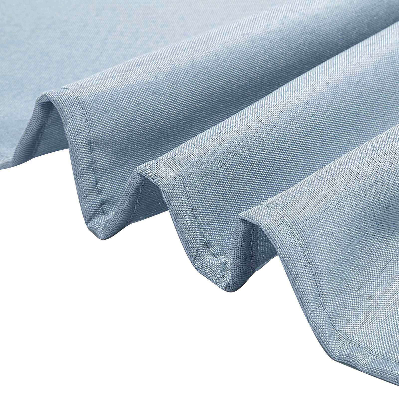 Wrinkle-Resistant & Durable 70x70 Dusty Blue Polyester Square Table Overlay