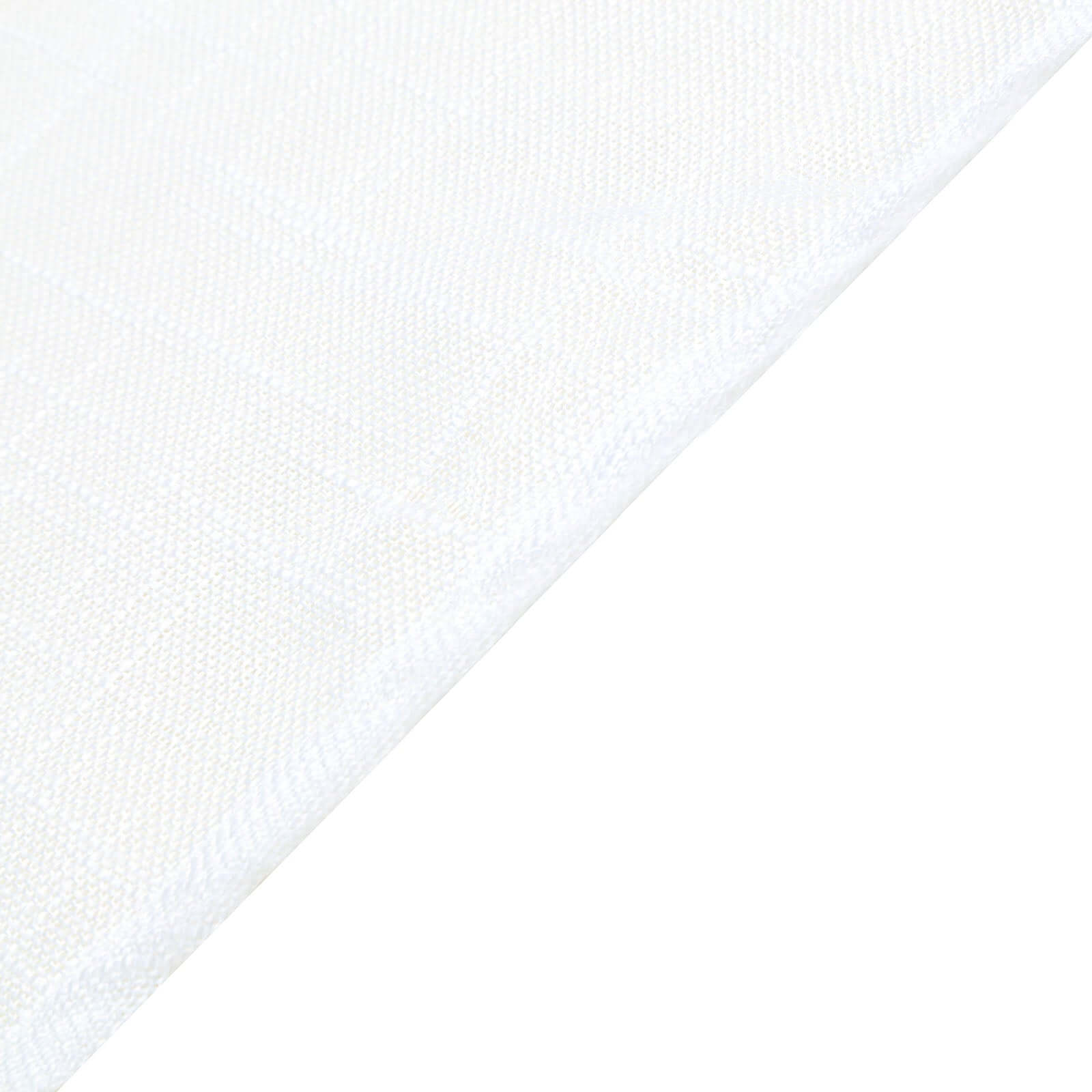 Hot Deal! White 72x72 Slubby Faux Linen Square Table Overlay - Wrinkle-Resistant for Stylish Events