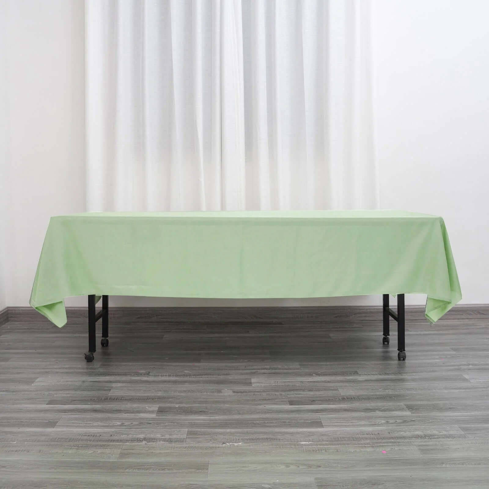 Durable and Stylish Sage Green Polyester 60x102 Rectangle Table Cover