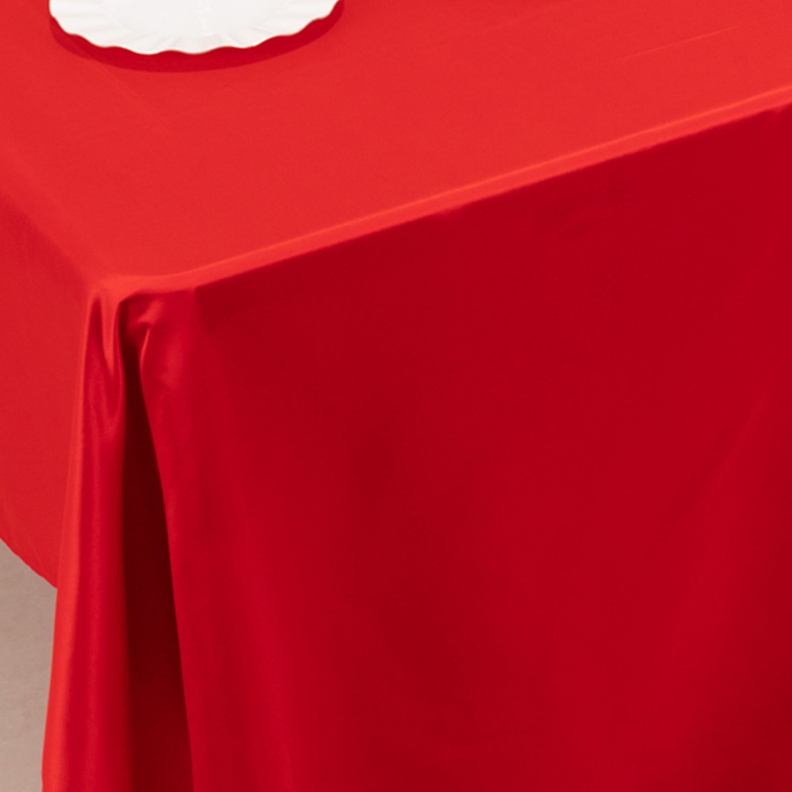 Soft & Durable Red Lamour Satin Rectangle Tablecloth 60x126