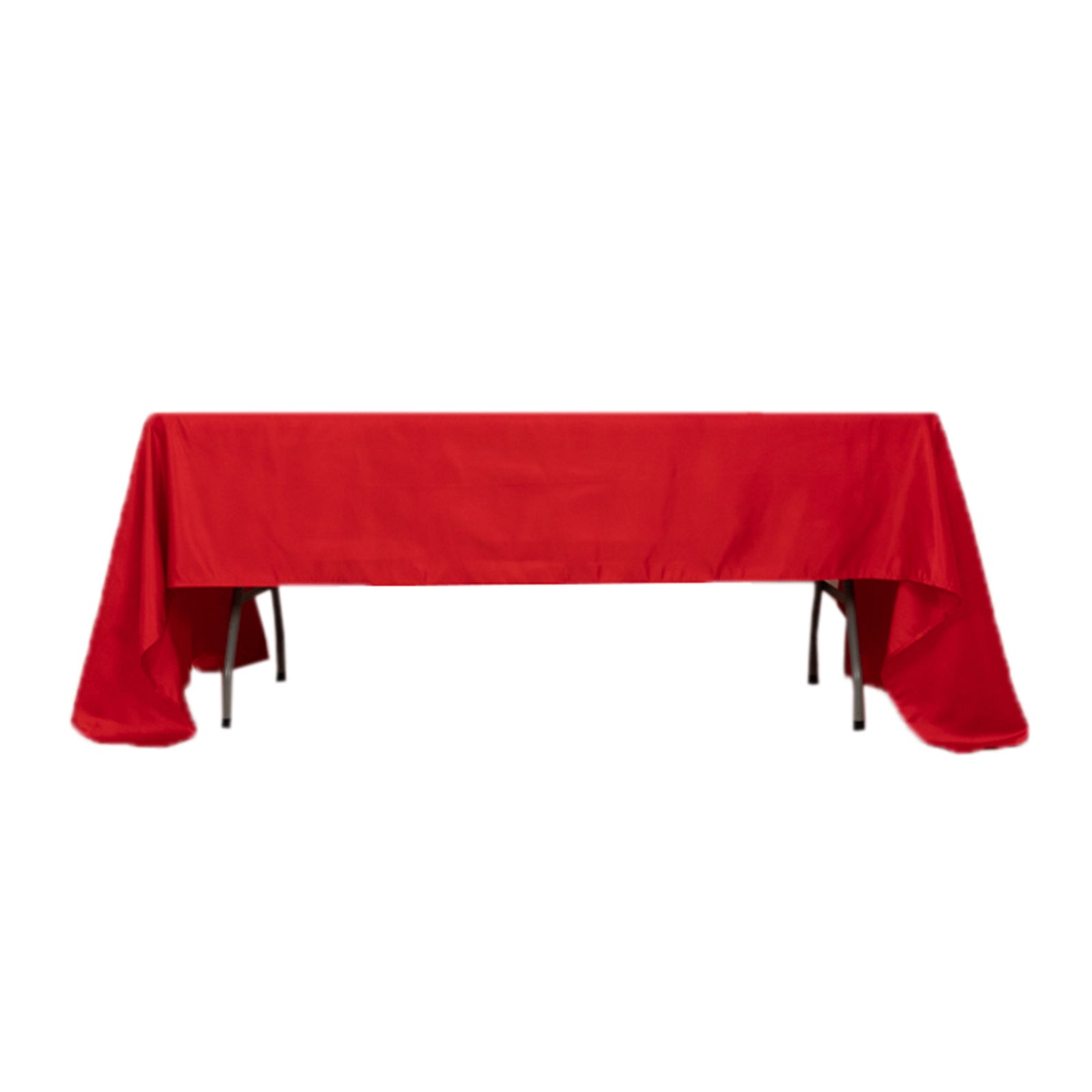 Soft & Durable Red Lamour Satin Rectangle Tablecloth 60x126