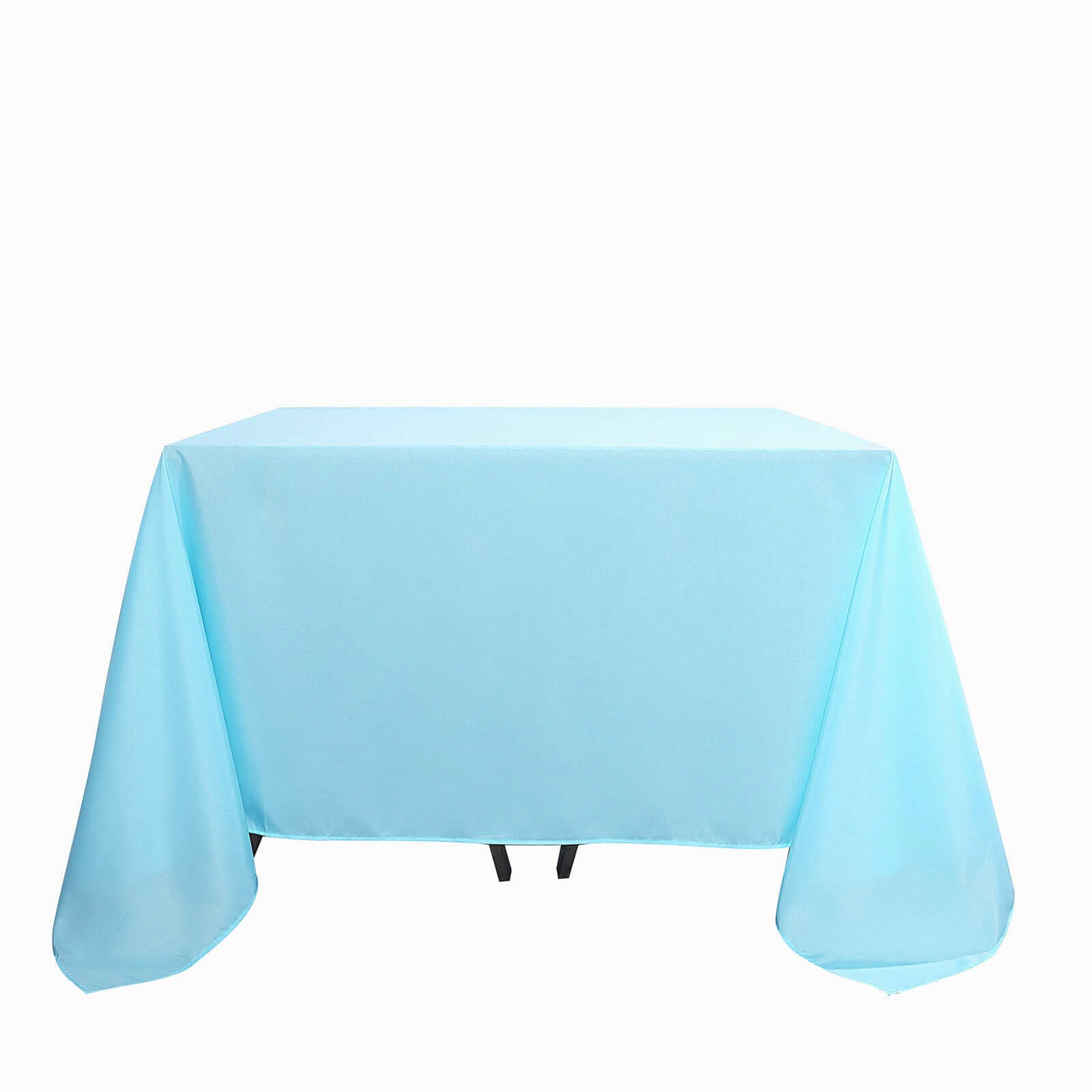 Light Blue 90x90 Square Polyester Tablecloth - Durable & Wrinkle-Free