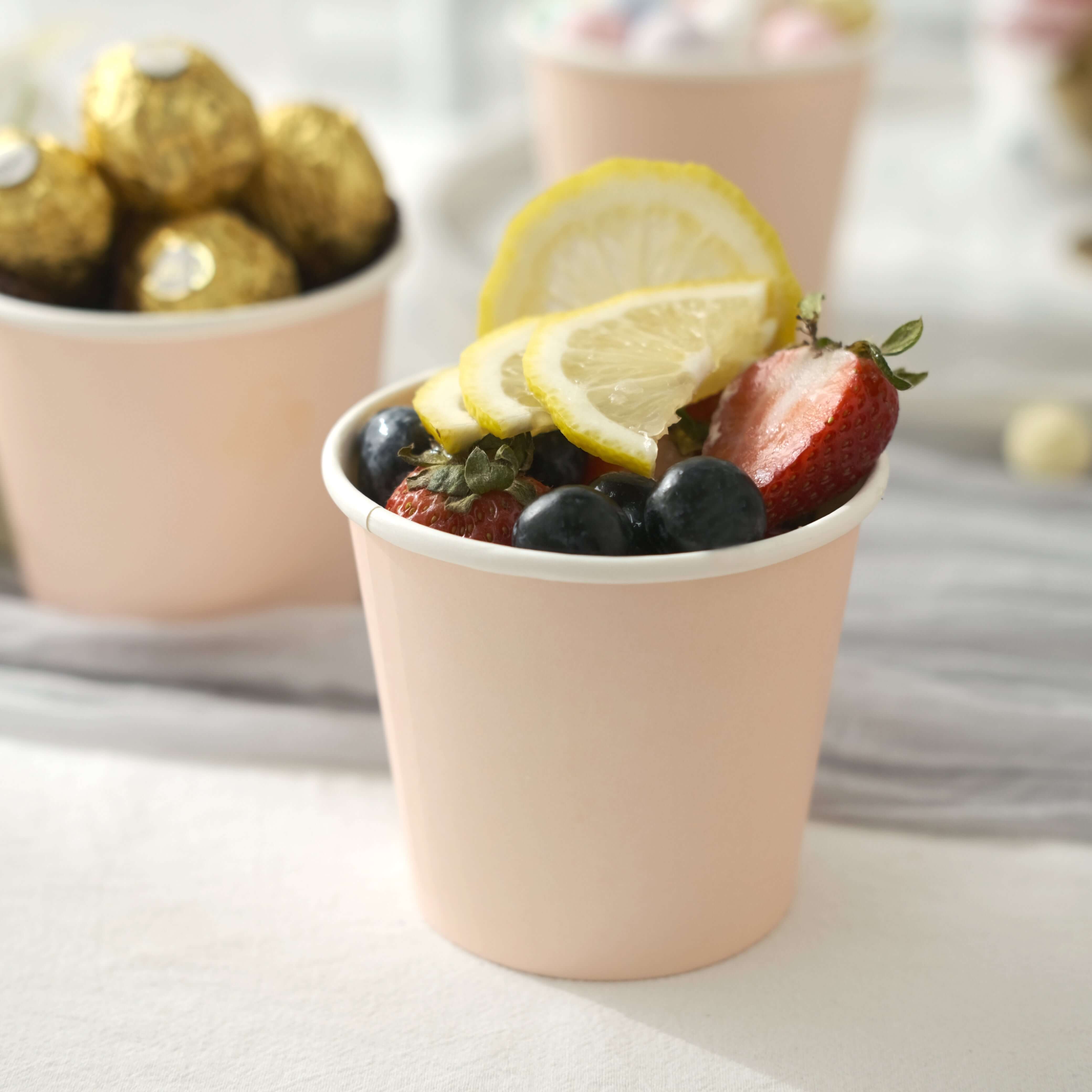 Great Deal! 50-Pack of 10oz Eco-Friendly Blush Paper Dessert Cups for Ice Cream and Yogurt