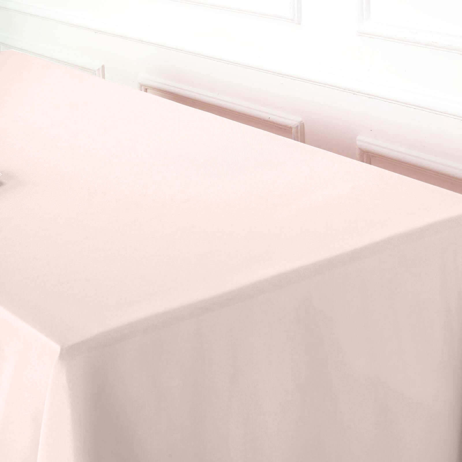Stylish and Durable Blush Polyester Rectangle Tablecloth, 60x102 - Perfect for Any Occasion