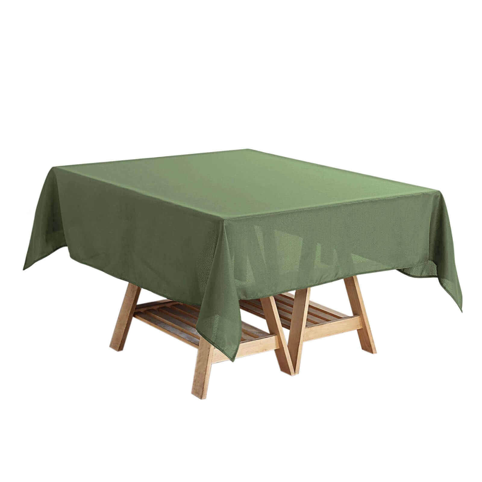 Wrinkle-Resistant & Durable Olive Green 54x54 Polyester Square Tablecloth
