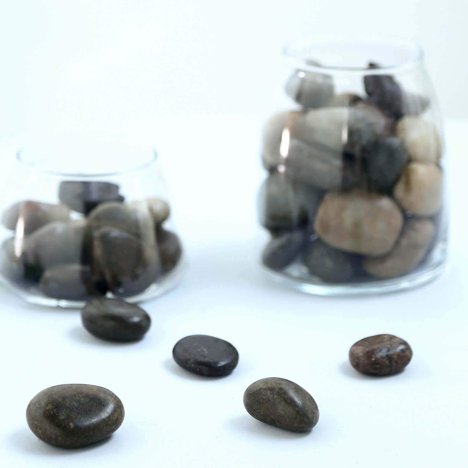 2Lb Polished Natural Assorted Decorative Stones for Vases, Landscaping & Aquariums