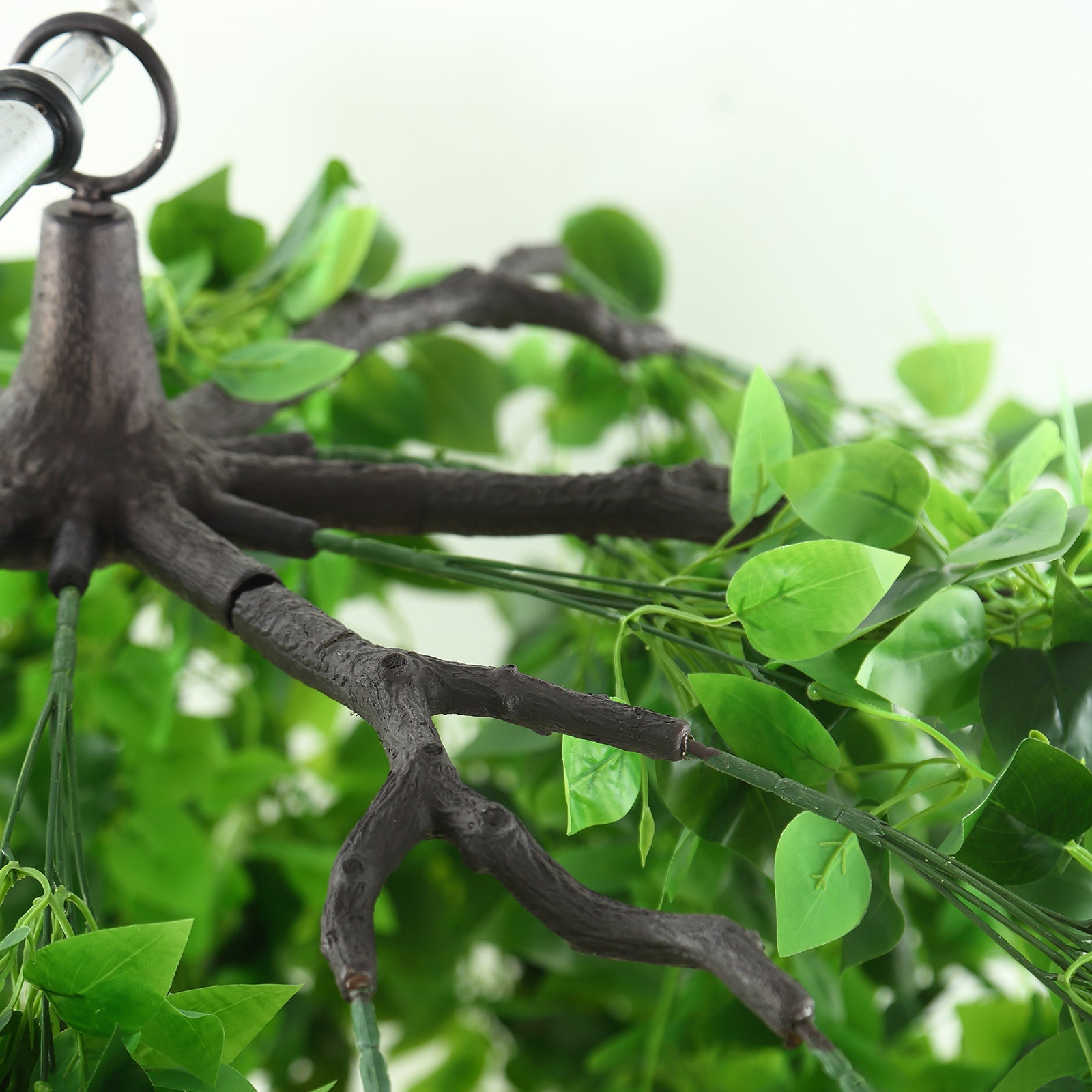 46-Inch Green Artificial Eucalyptus Ivy Leaf Canopy with Interchangeable Branches - Ideal for Decor