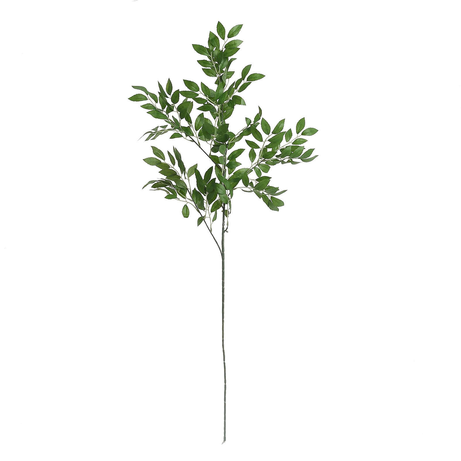 Two 42-Inch Tall Light Green Artificial Silk Beech Leaf Branches for Vase Filling