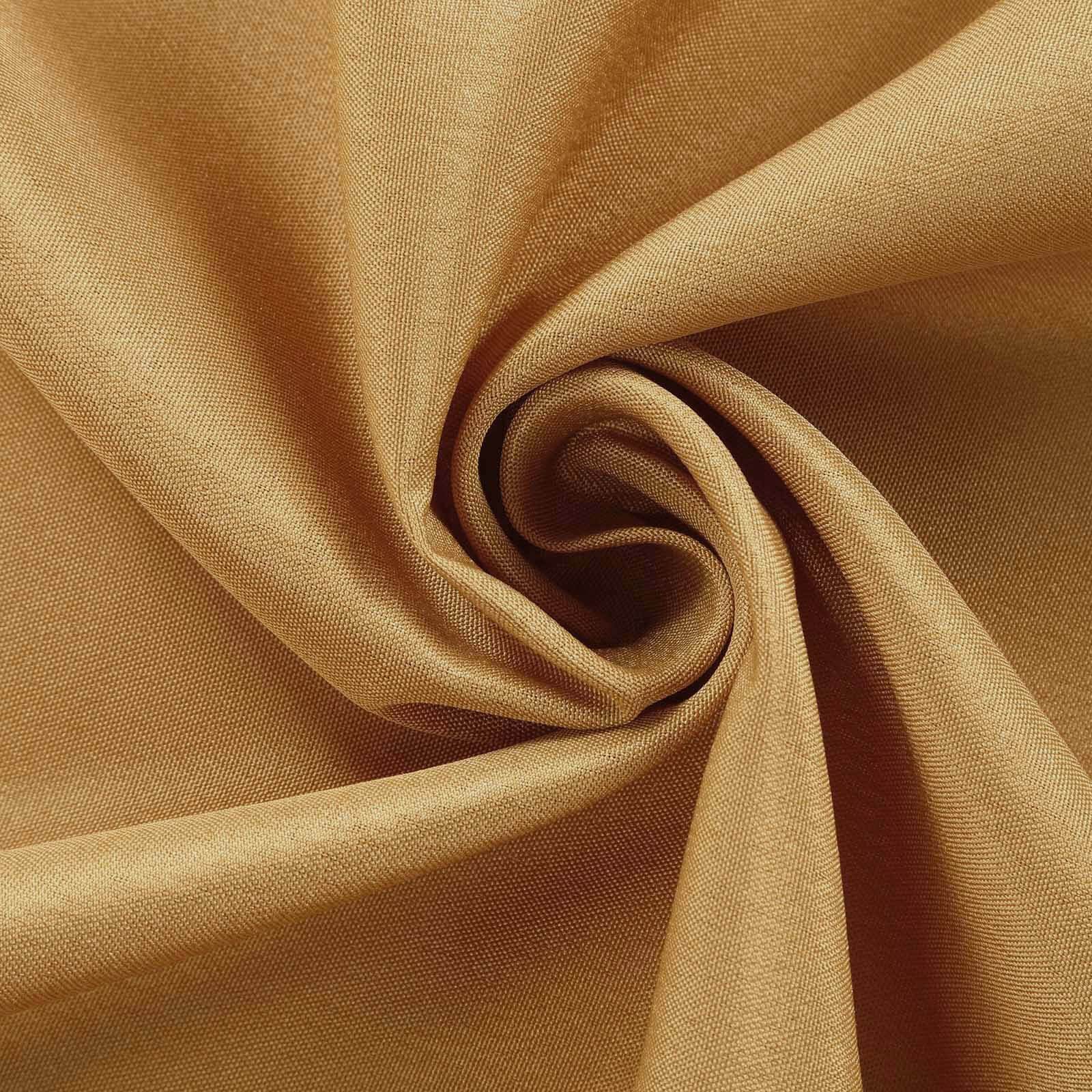 Wrinkle-Resistant & Durable Gold Polyester 54x54 Square Tablecloth for Events