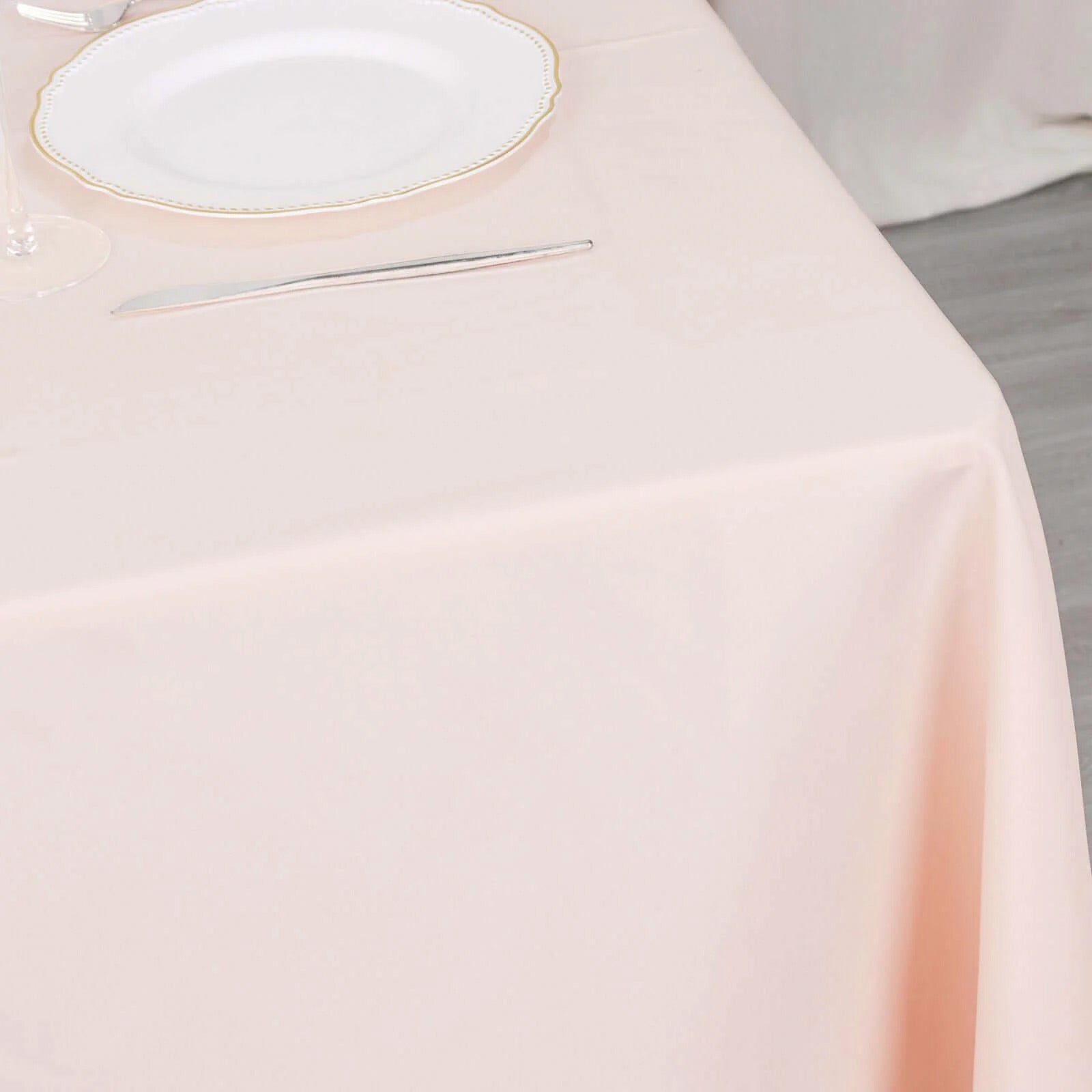 Hot! Wrinkle-Resistant 70x70 Blush Premium Polyester Square Tablecloth 220GSM