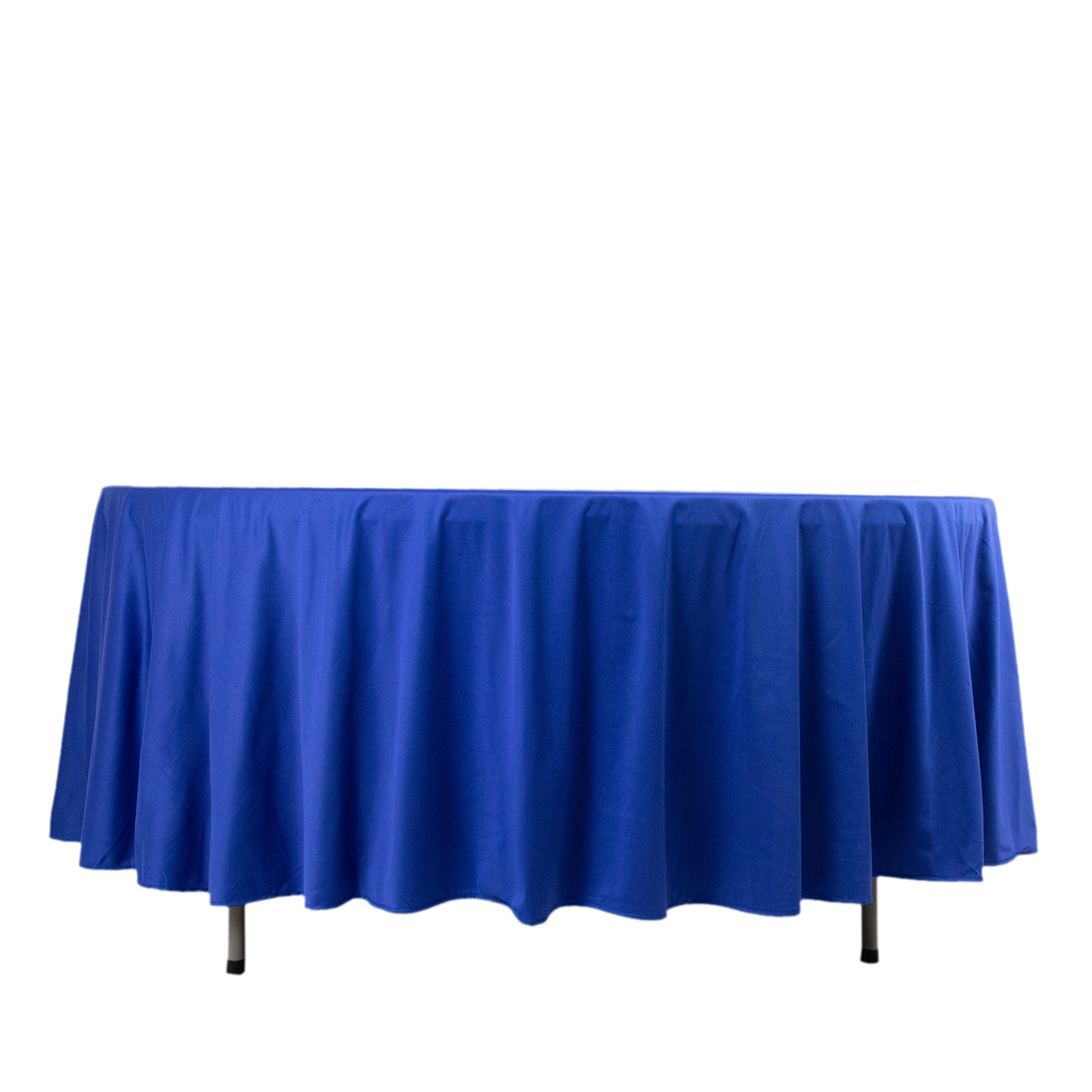 Exclusive Premium Royal Blue Scuba Round 108 Tablecloth - Stain & Wrinkle Free