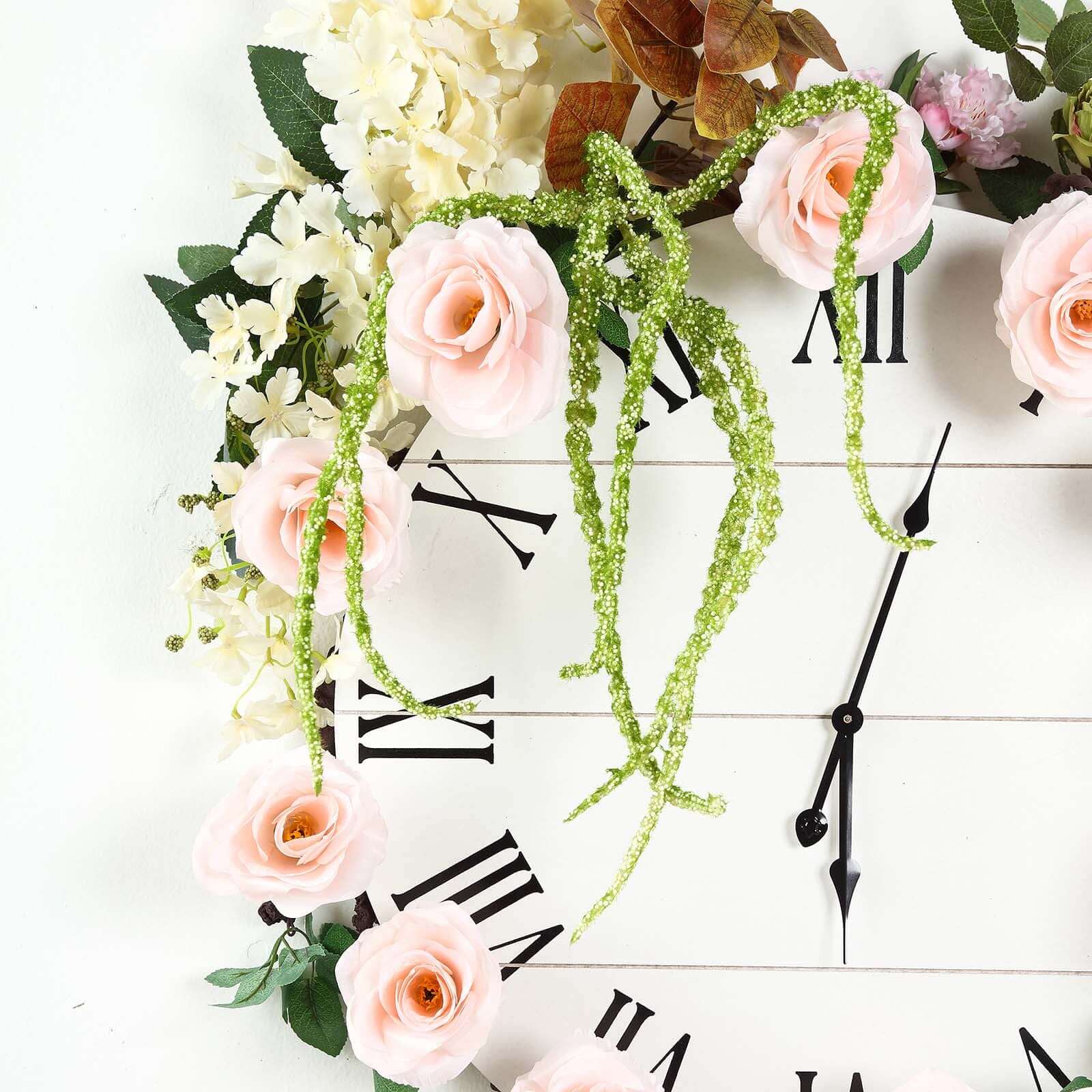 Hot Sale! 6ft Blush Artificial Silk Rose Hanging Garland for Decor