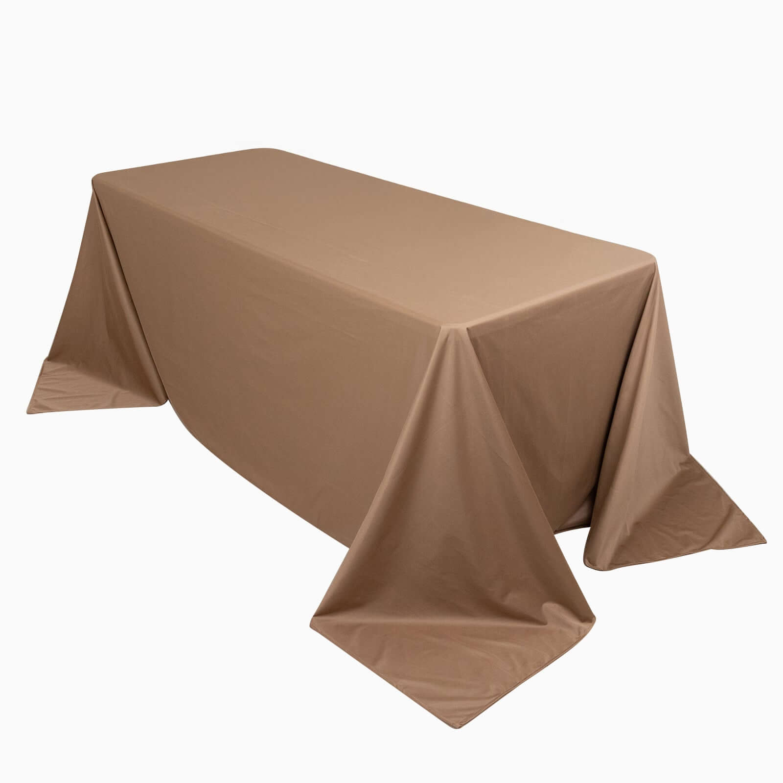 Wrinkle-Free, Stain-Resistant Nude Premium Scuba 90x132 Rectangular Tablecloth