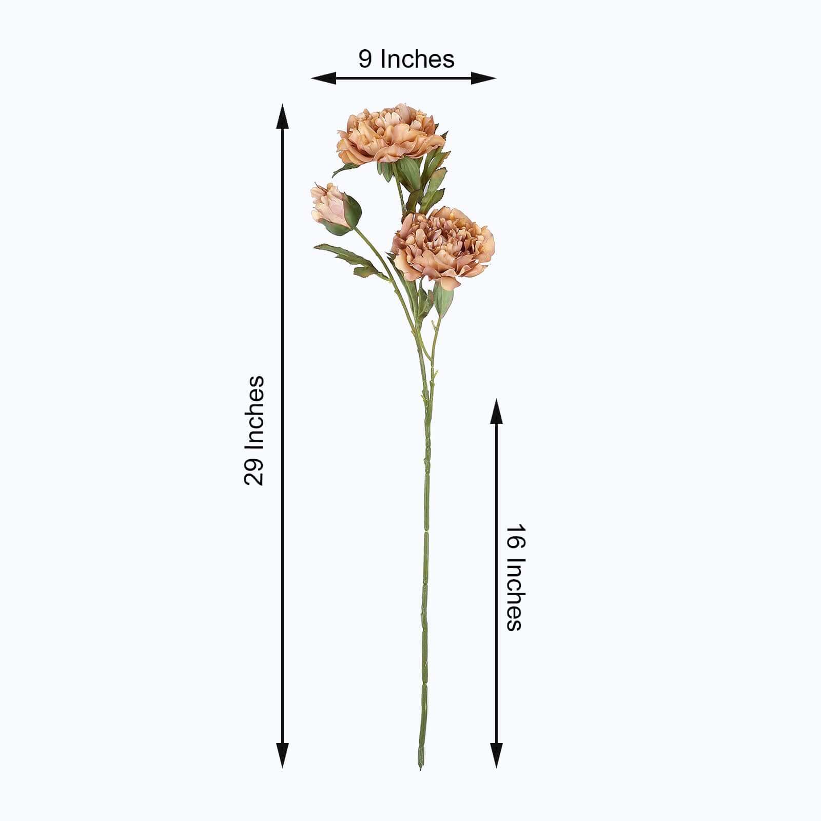 2 Pieces of 29-Inch Tall Dusty Rose Artificial Silk Peony Flower Bouquets