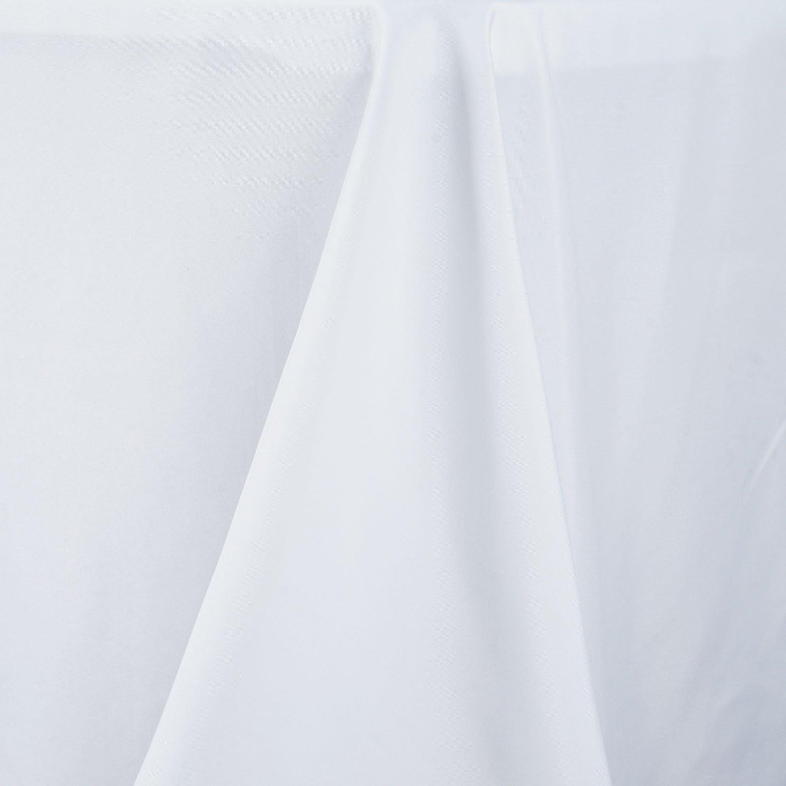 Get This Premium 54x54 White Polyester Square Tablecloth - Stain & Wrinkle Resistant for Weddings & Events
