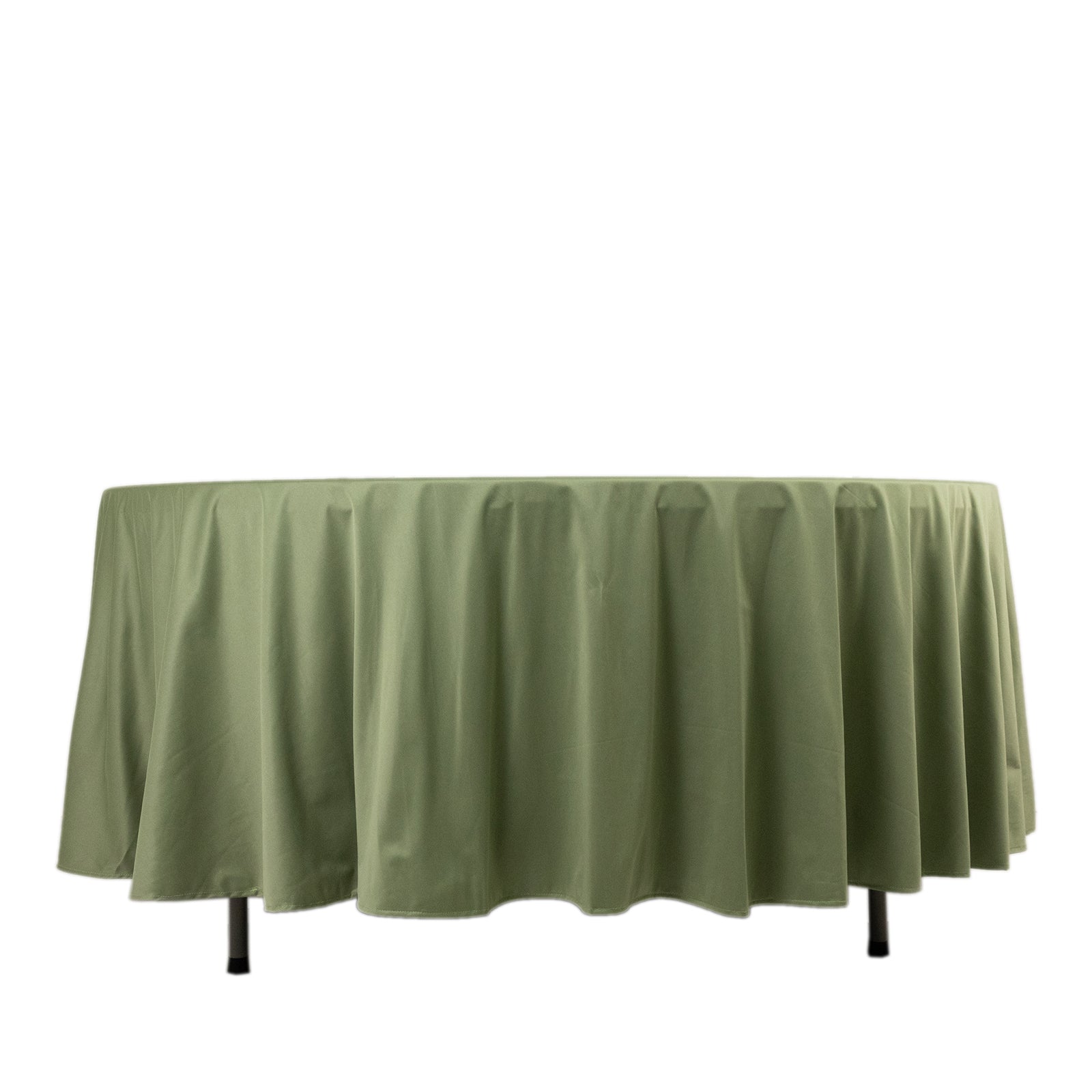 Exclusive Premium Wrinkle-Free & Stain-Resistant Scuba Round Tablecloth in Dusty Sage Green, 108"