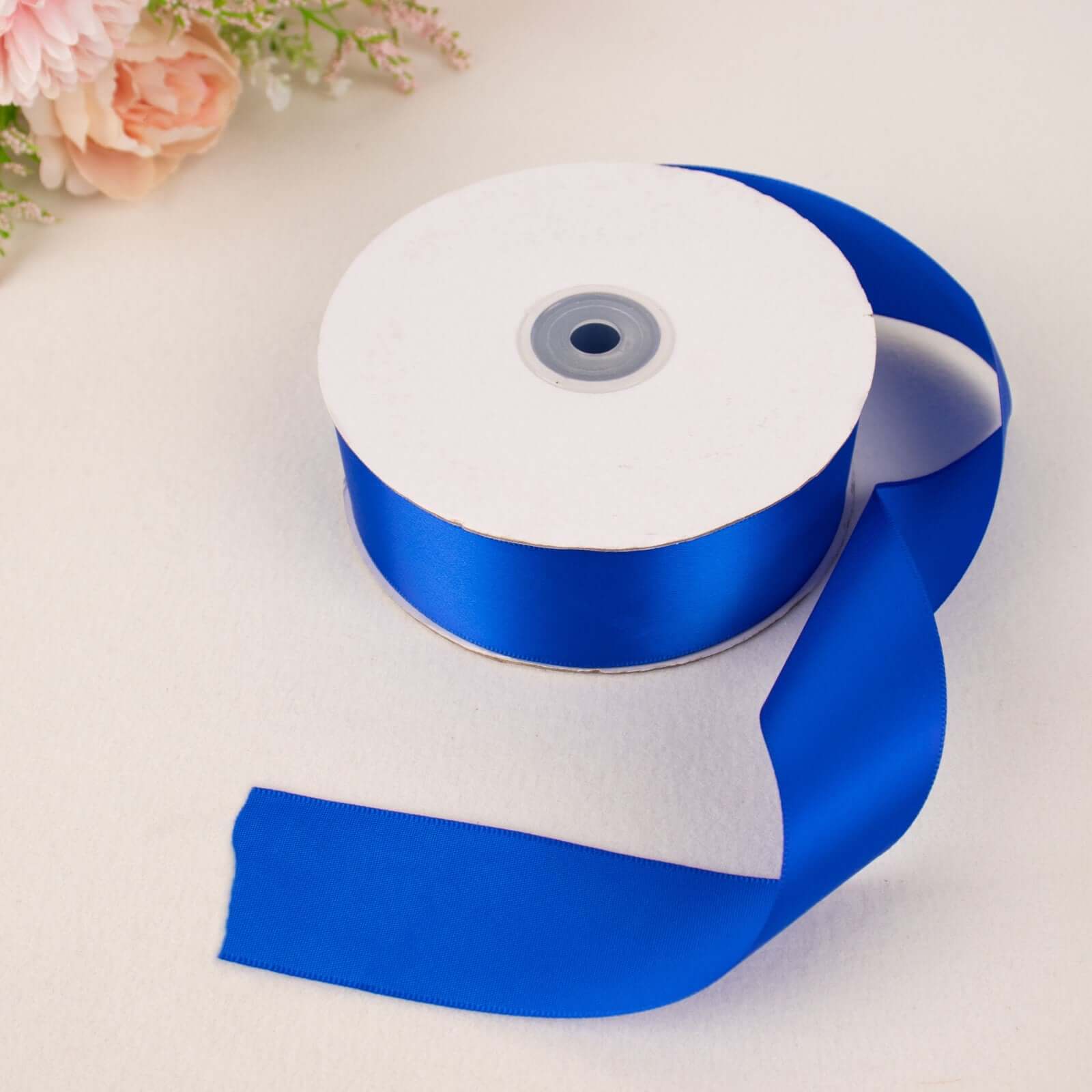 50-Yard 1.5" Royal Blue Single-Face Satin Decorative Ribbon - Ideal for Events