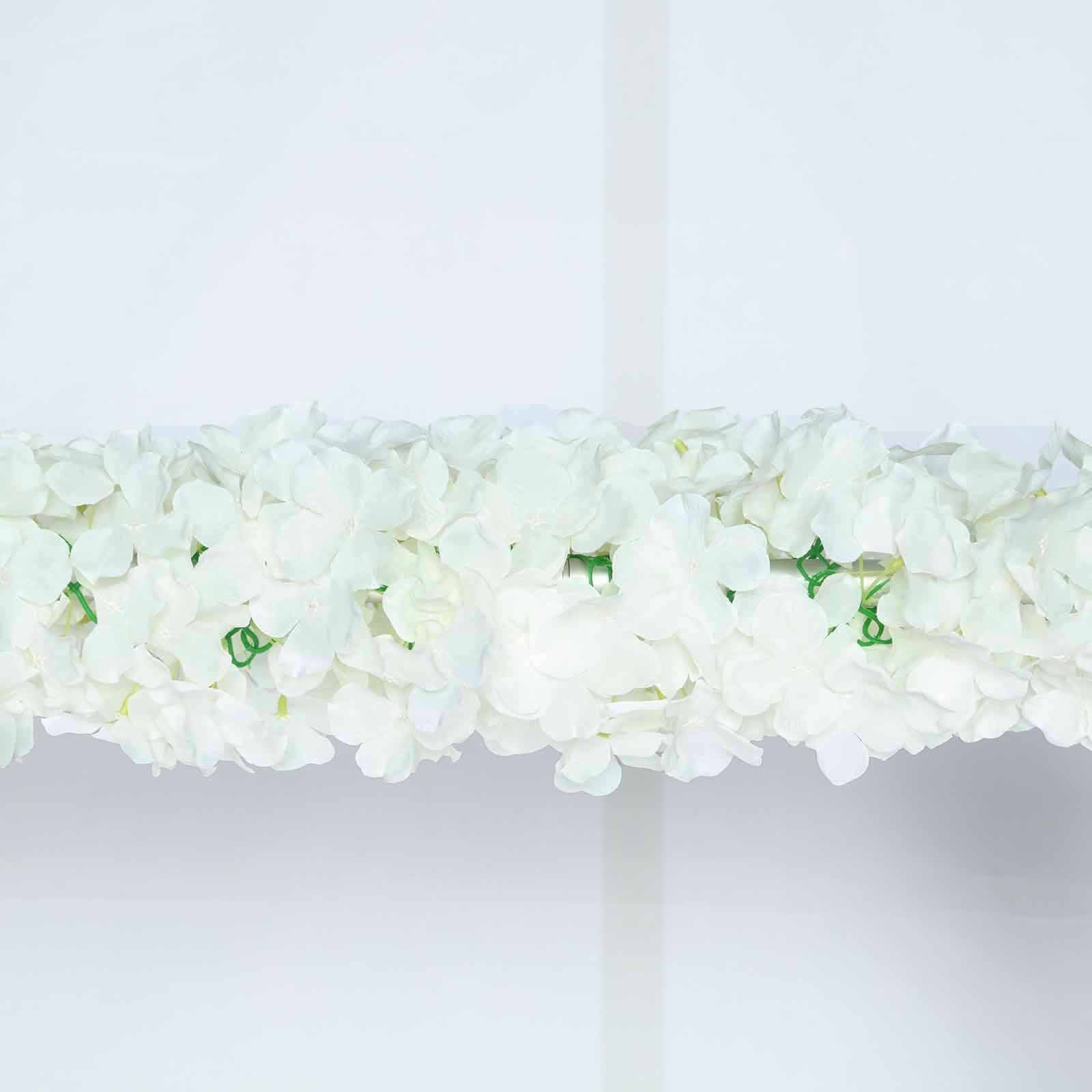 Get This 7-Foot Cream Artificial Silk Hydrangea Hanging Flower Garland for Stunning Decor