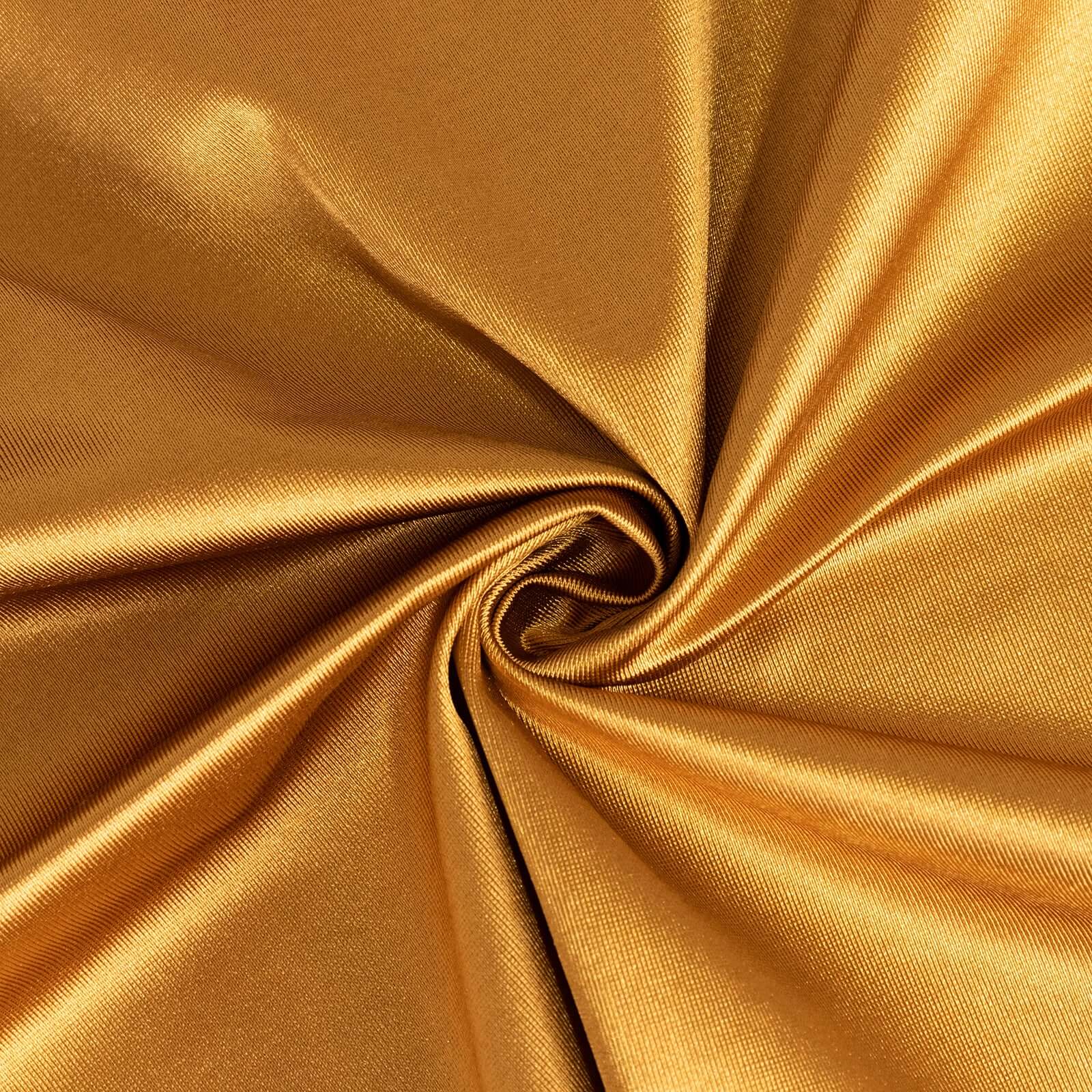 Exclusive Wrinkle-Free Shimmering Gold Scuba Tablecloth for Weddings & Parties