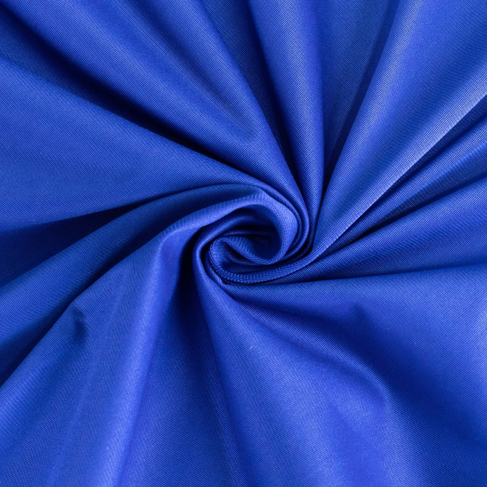 Exclusive Royal Blue 132' Scuba Round Tablecloth - Wrinkle & Stain Free