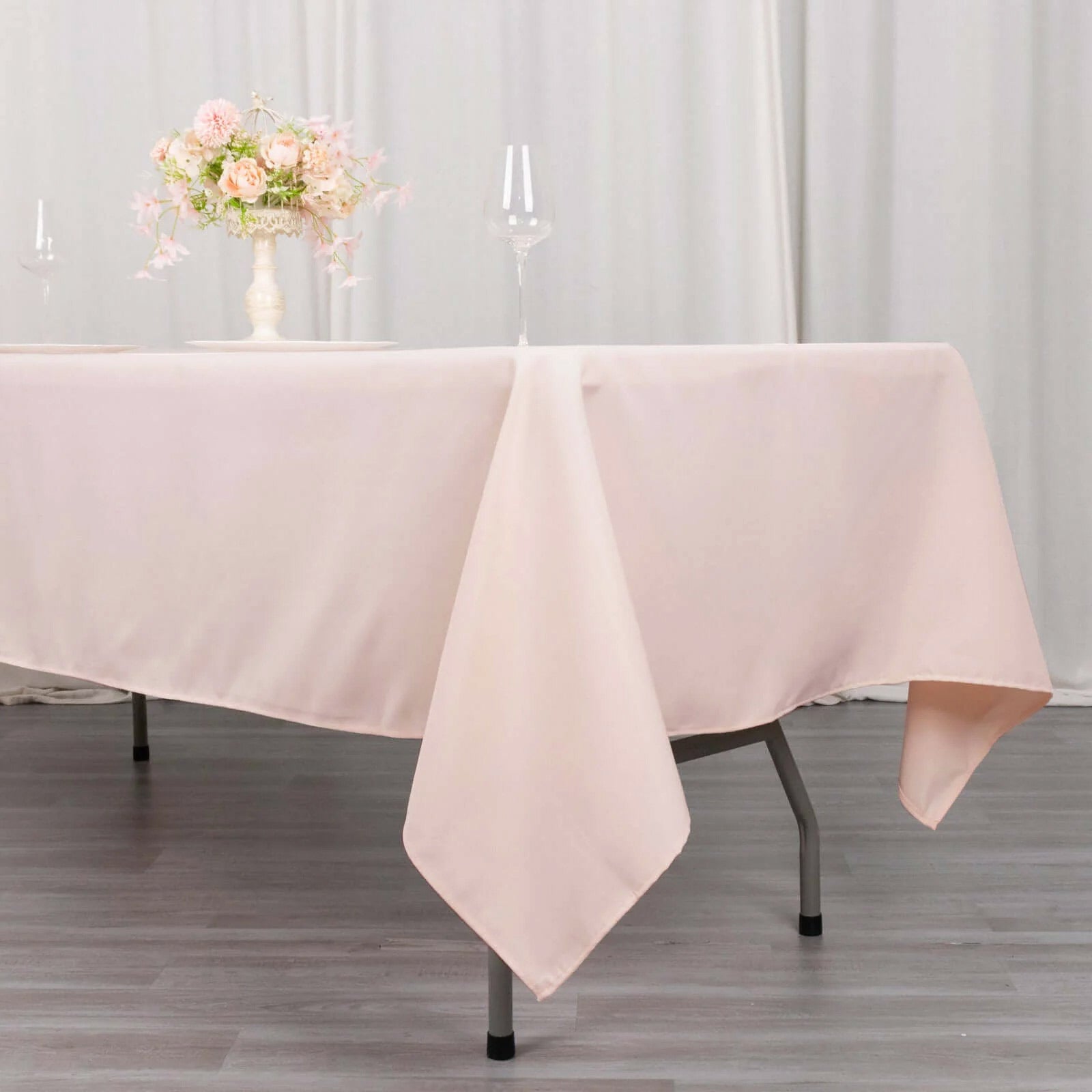 Blush Premium Polyester 60x102 Rectangle Tablecloth - Durable 220GSM, Wrinkle-Resistant