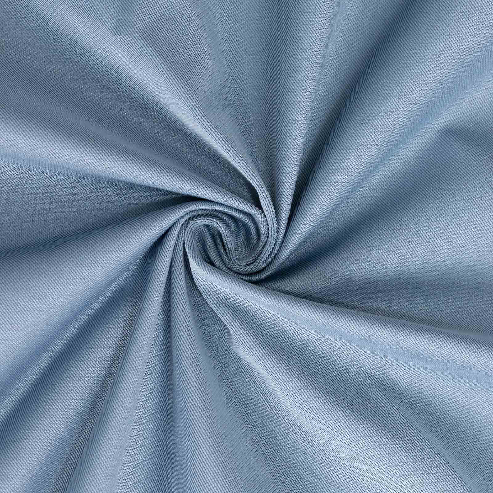 Dusty Blue Wrinkle-Free & Stain-Resistant 132' Premium Scuba Round Tablecloth
