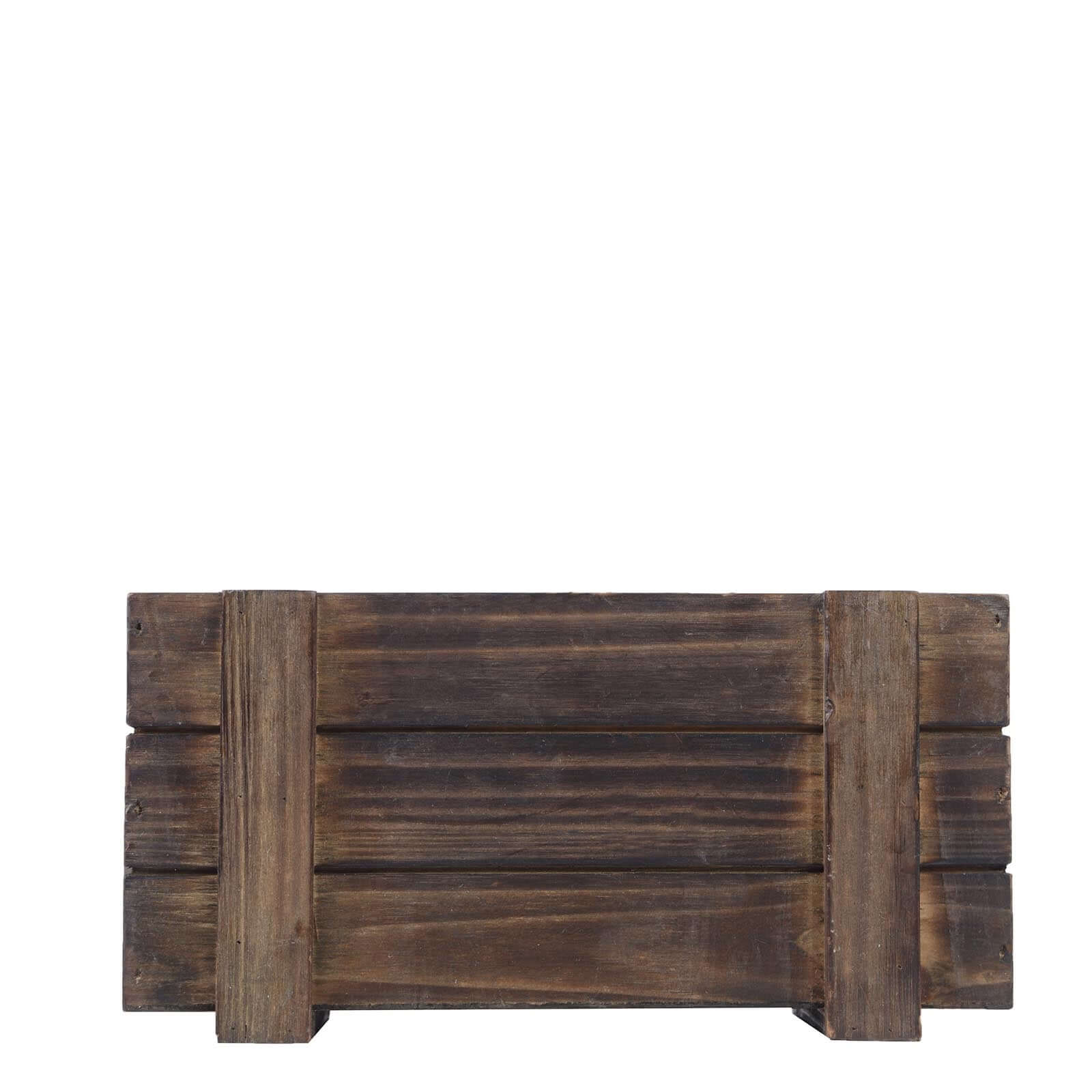 Hot Deal! 2-Pack Smoked Brown Rustic Wood Planter Boxes - Ideal Natural Decor for Weddings, 10x5