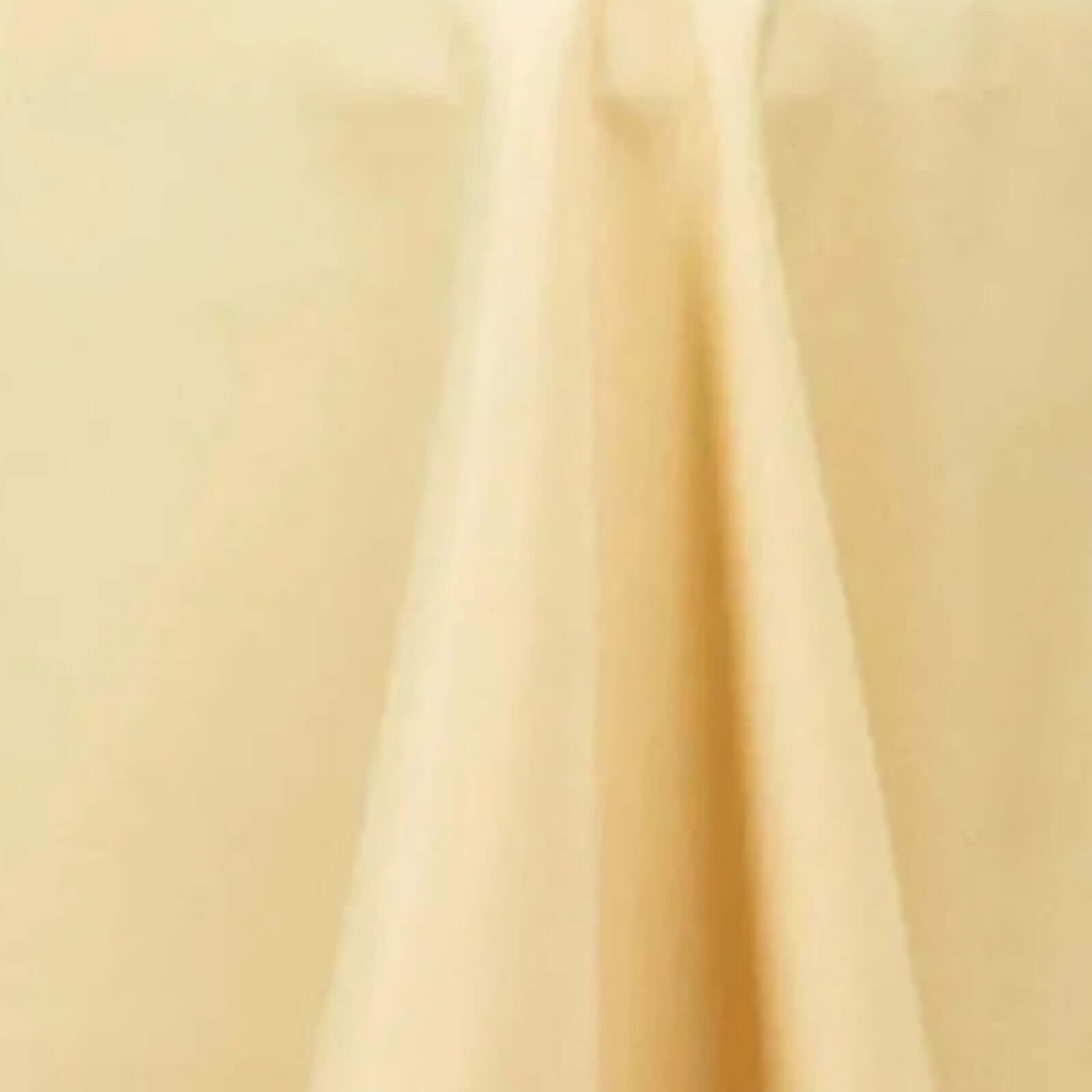 Exclusive 90" Champagne Round Tablecloth - Premium Polyester, Stain & Wrinkle Resistant