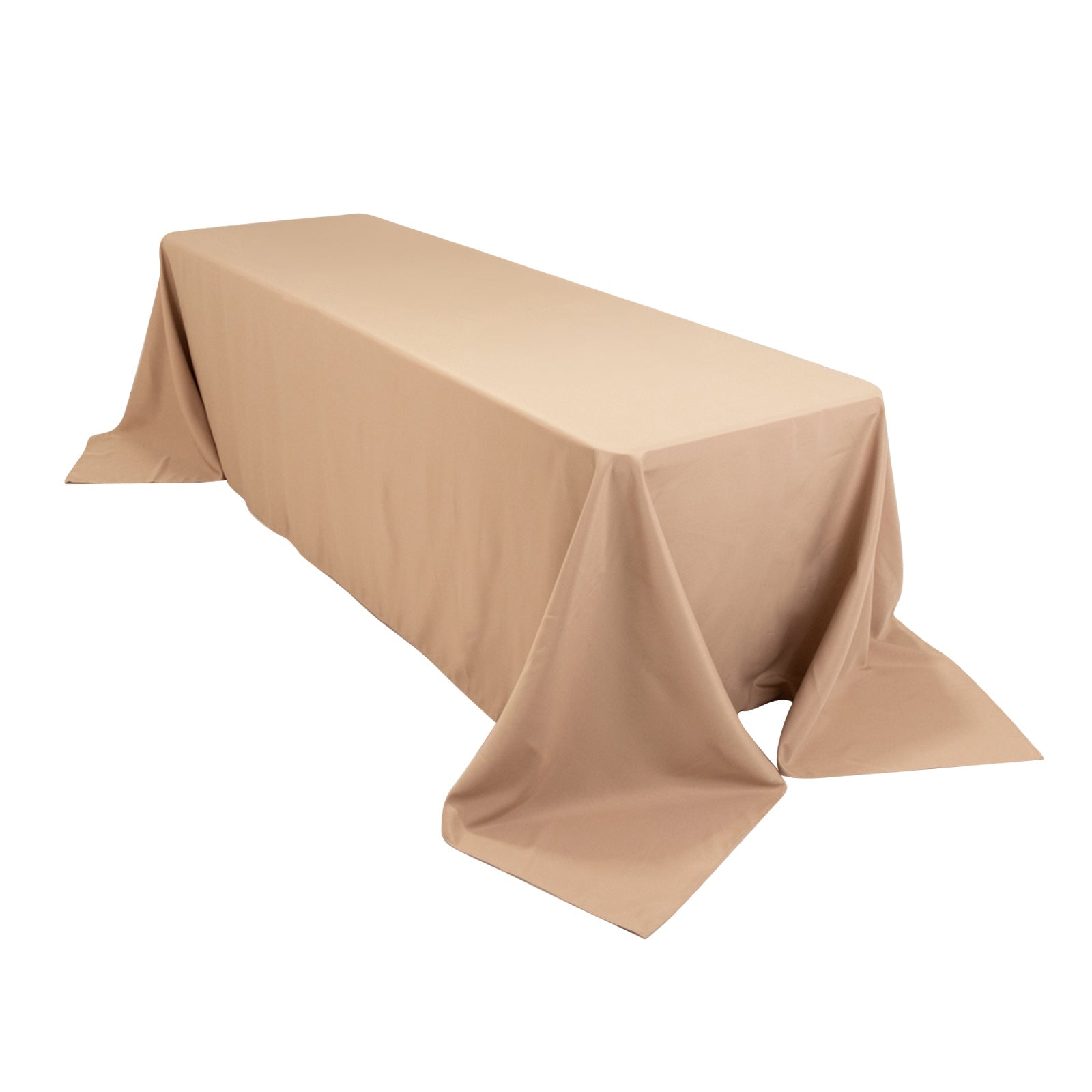 Hot Sale! Seamless 220GSM Stain-Resistant Nude Premium Polyester Rectangle Tablecloth 90x156