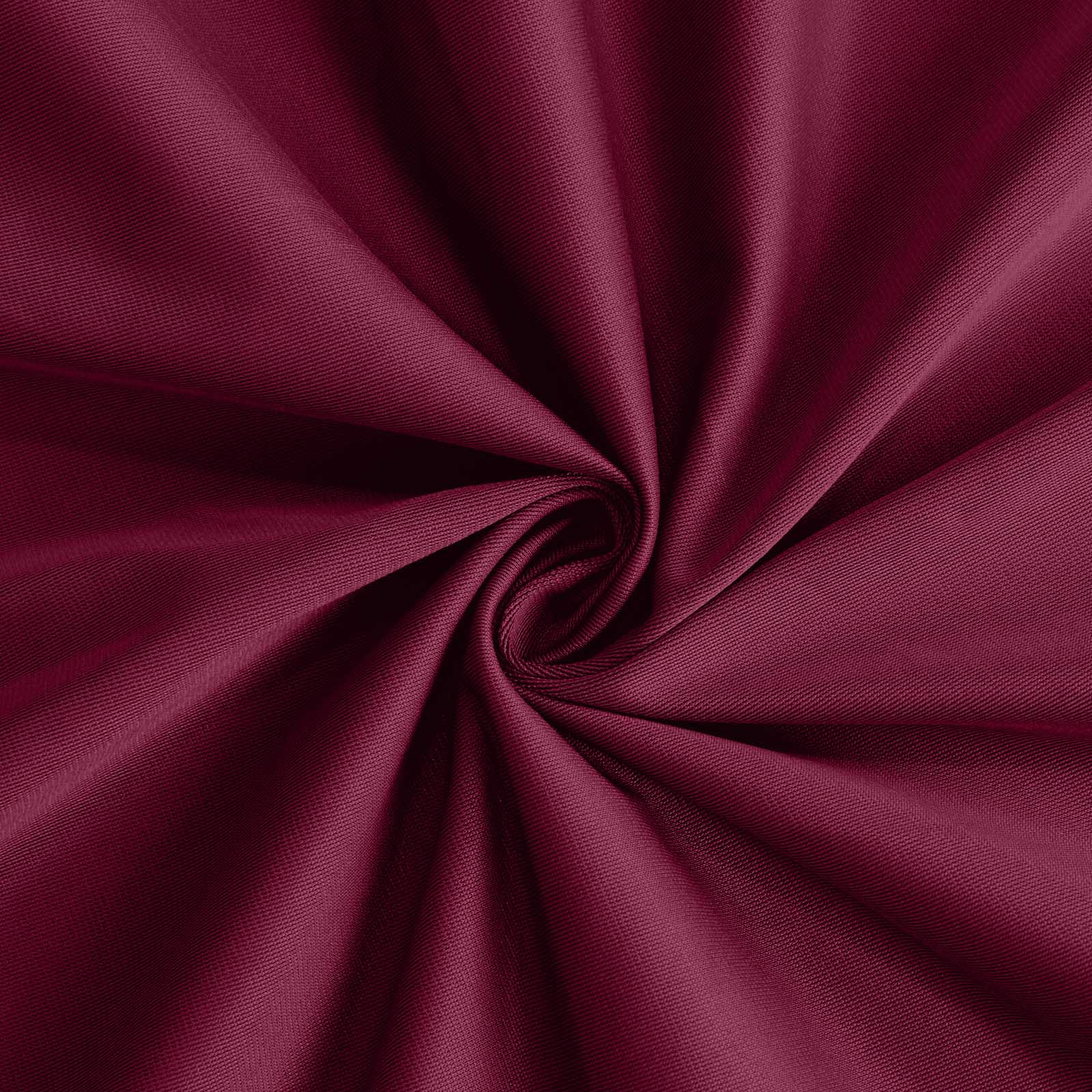 Premium Wrinkle-Free & Stain-Resistant Burgundy 132' Scuba Round Tablecloth for Events