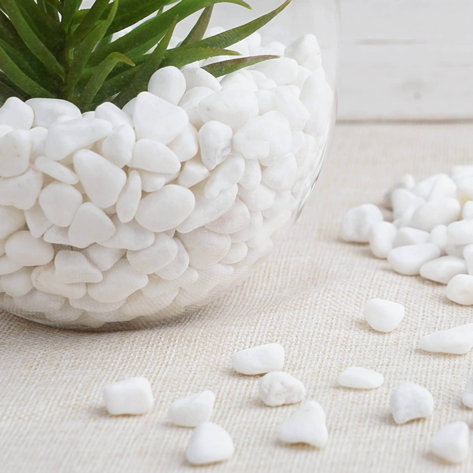 2 Lbs Decorative White Crushed Gravel for Vase Fillers