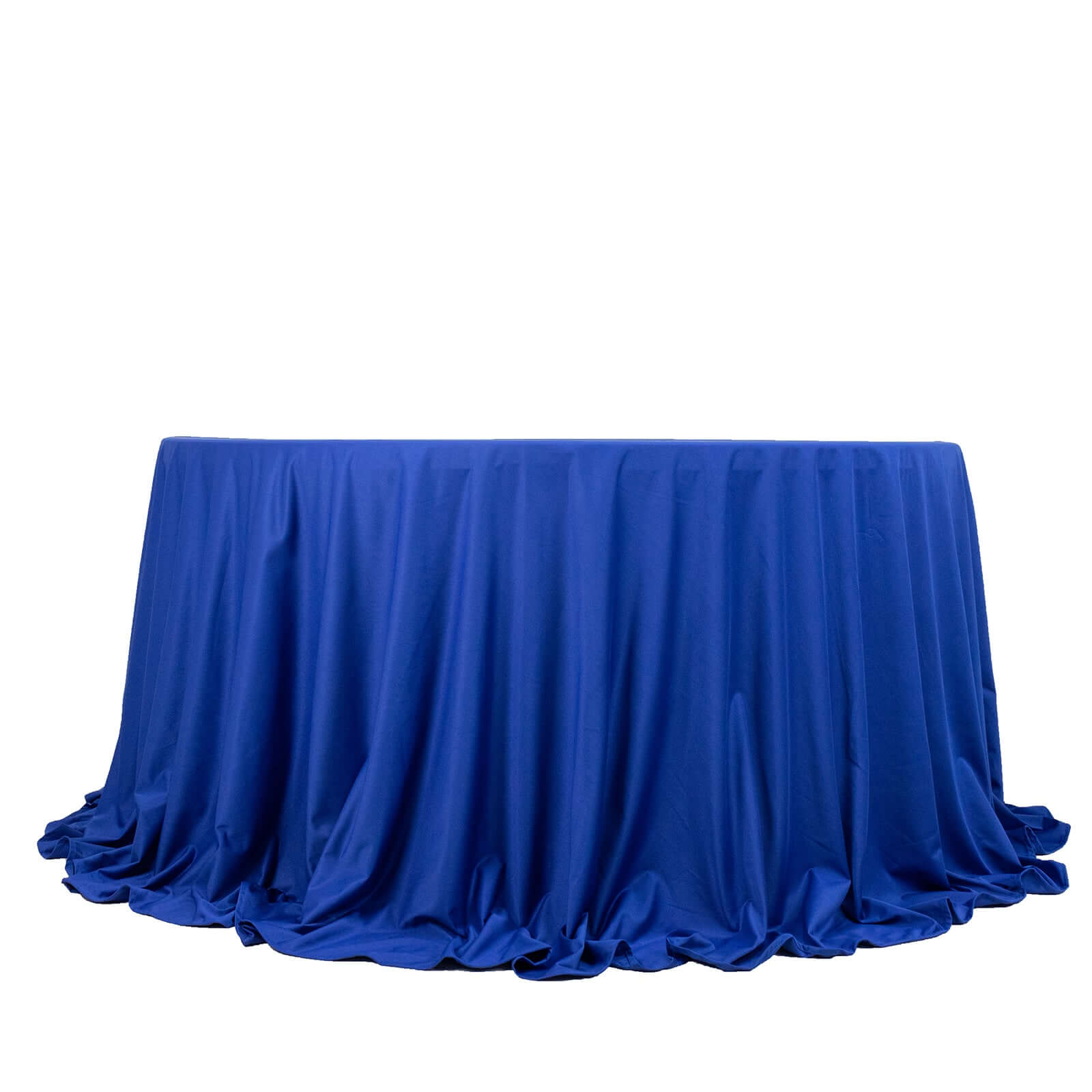 Exclusive Royal Blue 132' Scuba Round Tablecloth - Wrinkle & Stain Free