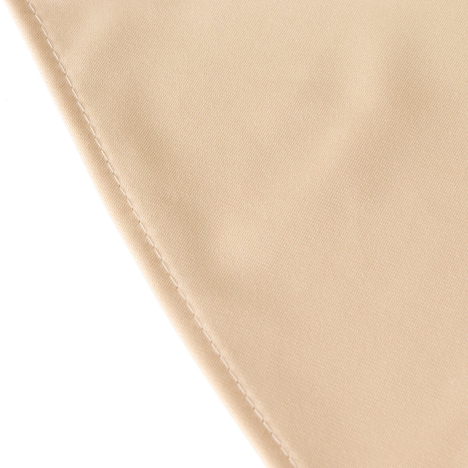 Hot! Premium Beige 108' Scuba Round Wrinkle & Stain-Free Tablecloth