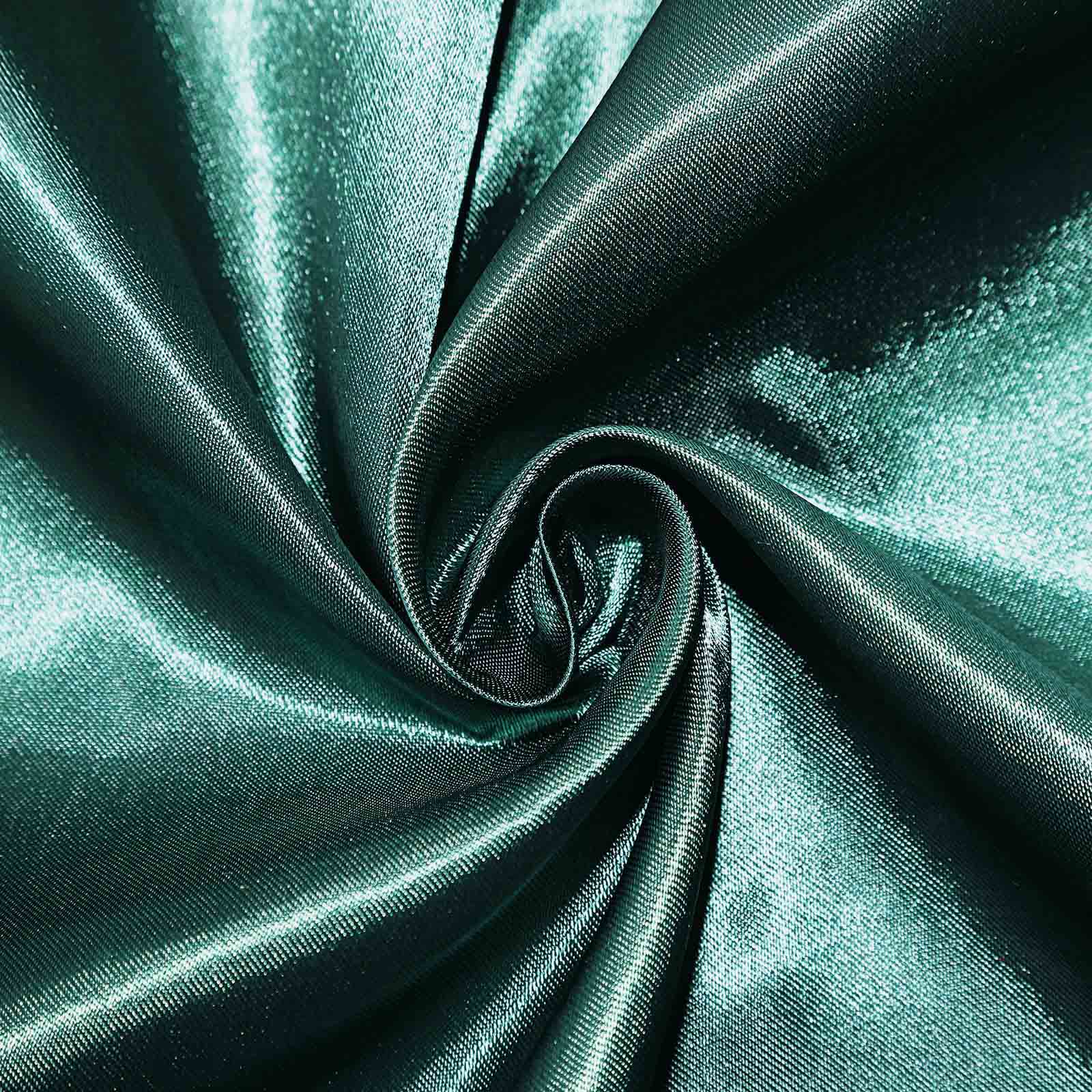 Hunter Emerald Green 72x72 Satin Square Table Overlay - Smooth Finish for Events