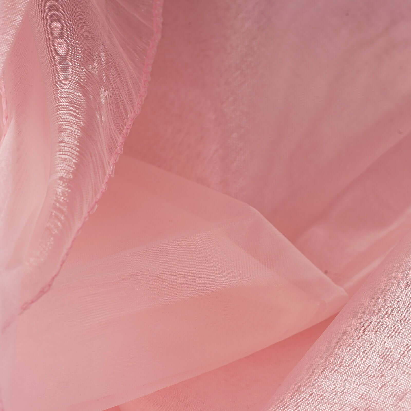 Blush Sheer Organza Square Table Overlay 72x72 - Ideal Table Accent
