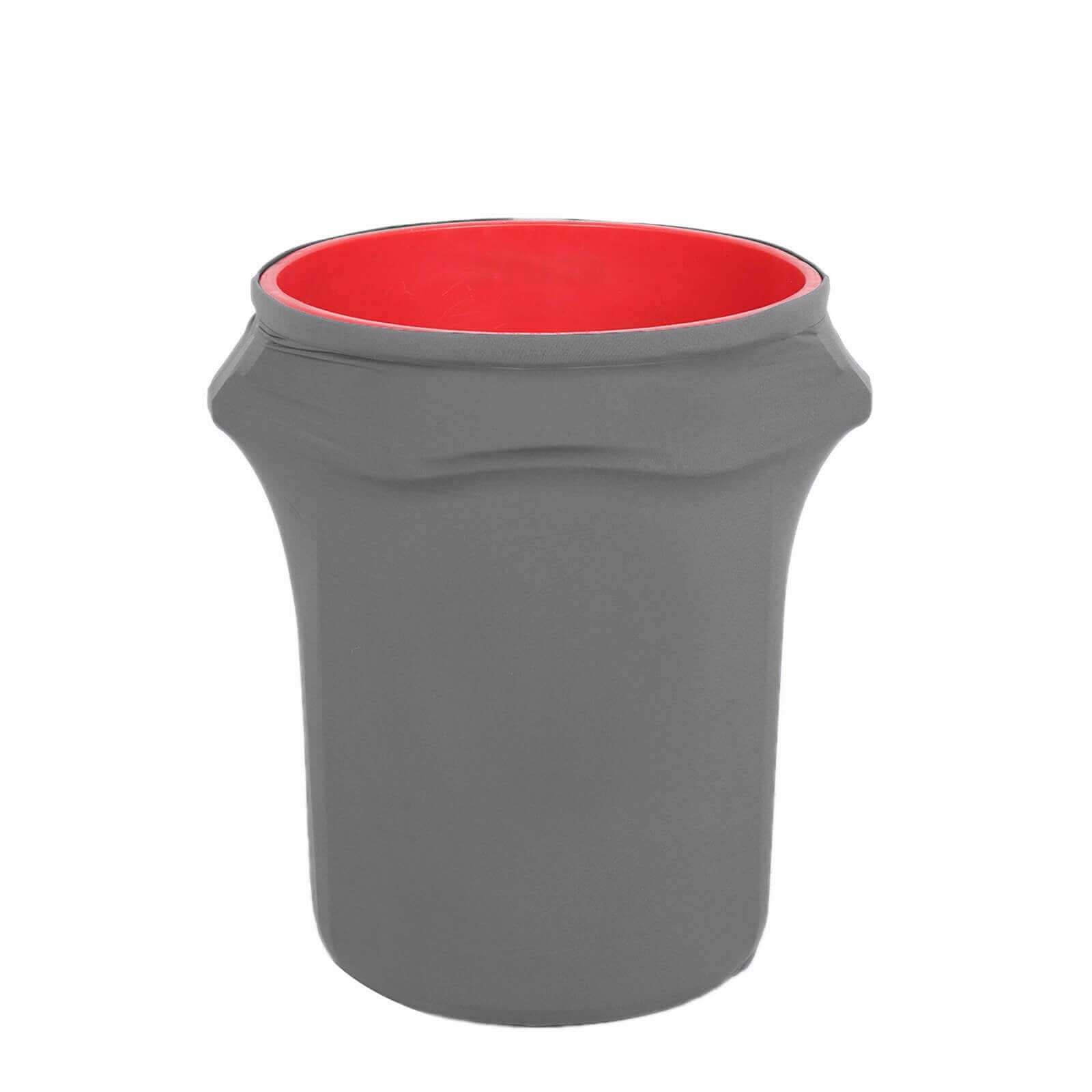 Get This Charcoal Gray Stretch Spandex Round Trash Bin Cover (41 - 50 Gallons)