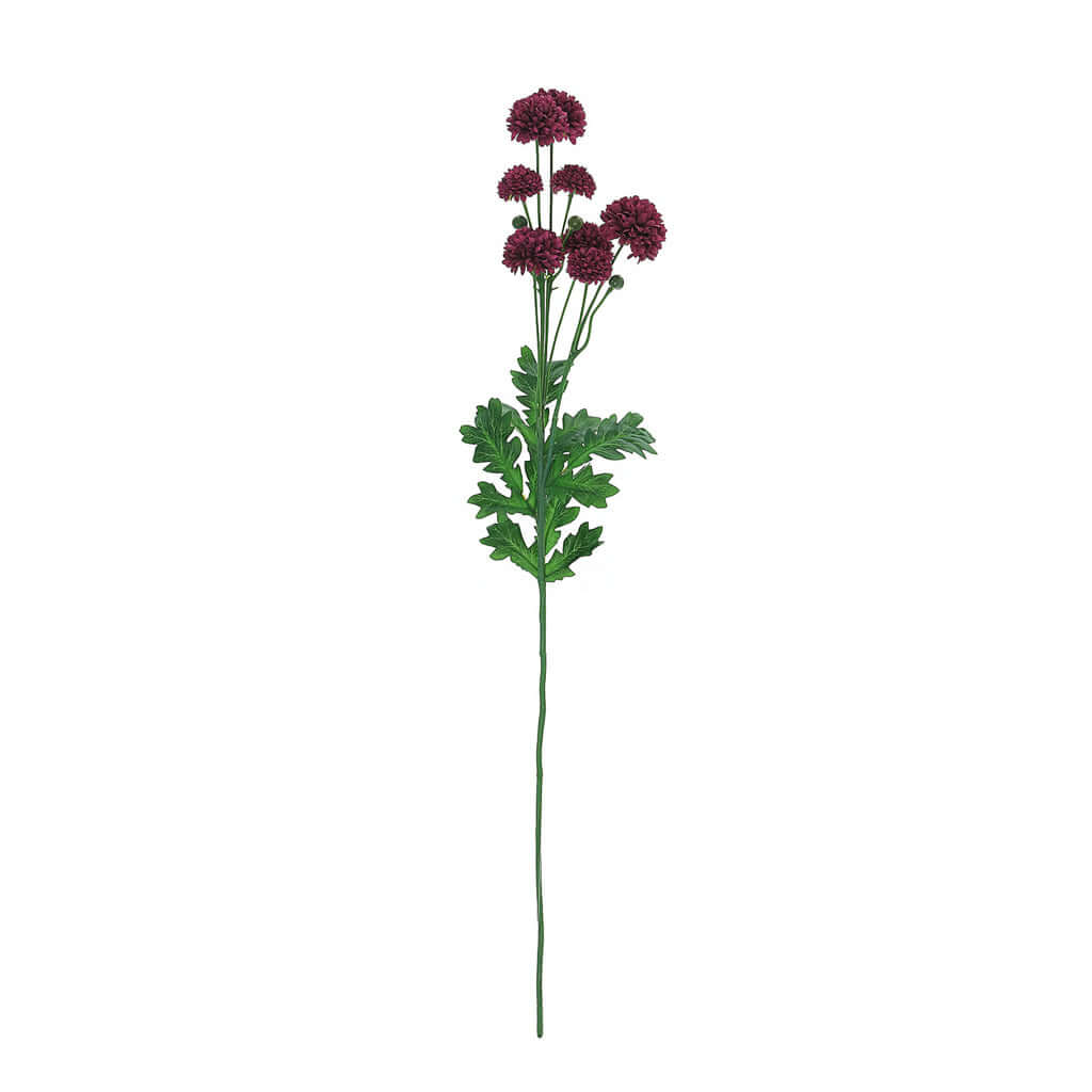Special Offer! 2 Burgundy Artificial Chrysanthemum Mum Flower Bushes (33 in Total)