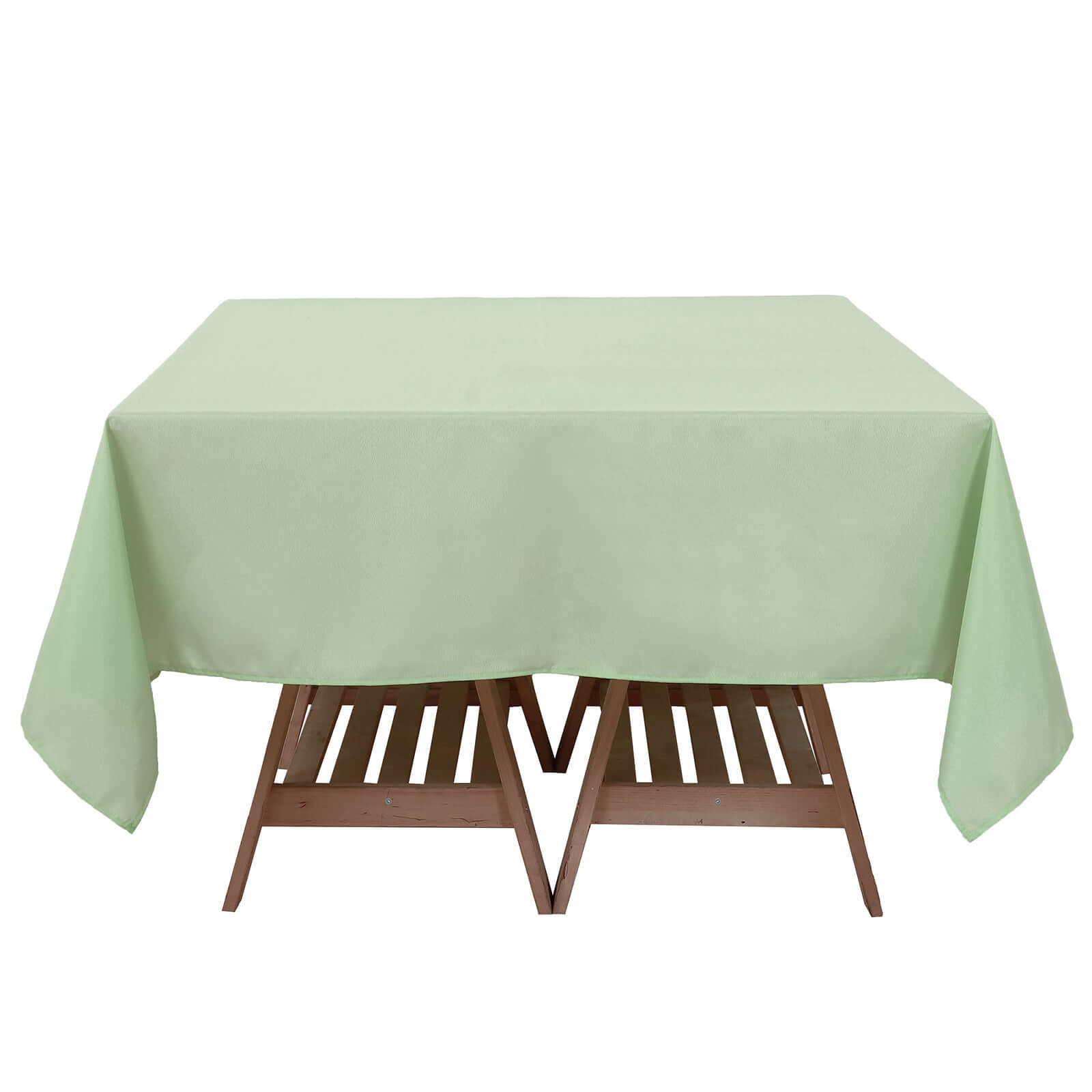 Sage Green 70x70 Polyester Wrinkle-Resistant Durable Square Tablecloth - Great Deal