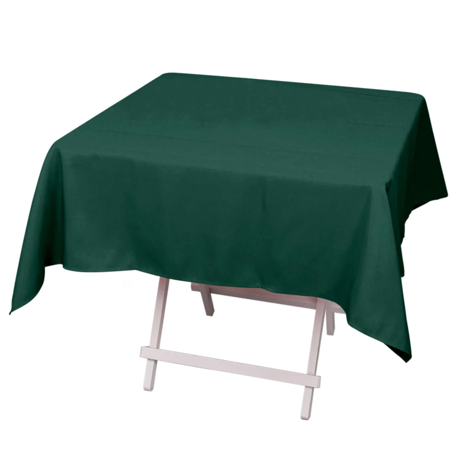 Premium 220GSM Hunter Emerald Green 54x54 Polyester Square Tablecloth - Stain & Wrinkle Resistant