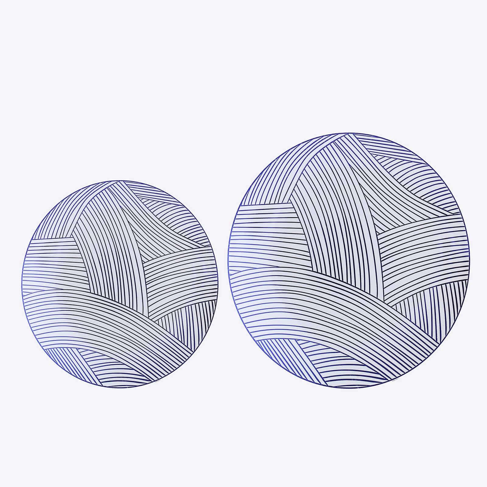 Great Deal! 10-Pack Disposable Plastic Round Dessert Plates in White with Blue Wave Pattern, 7 Inches