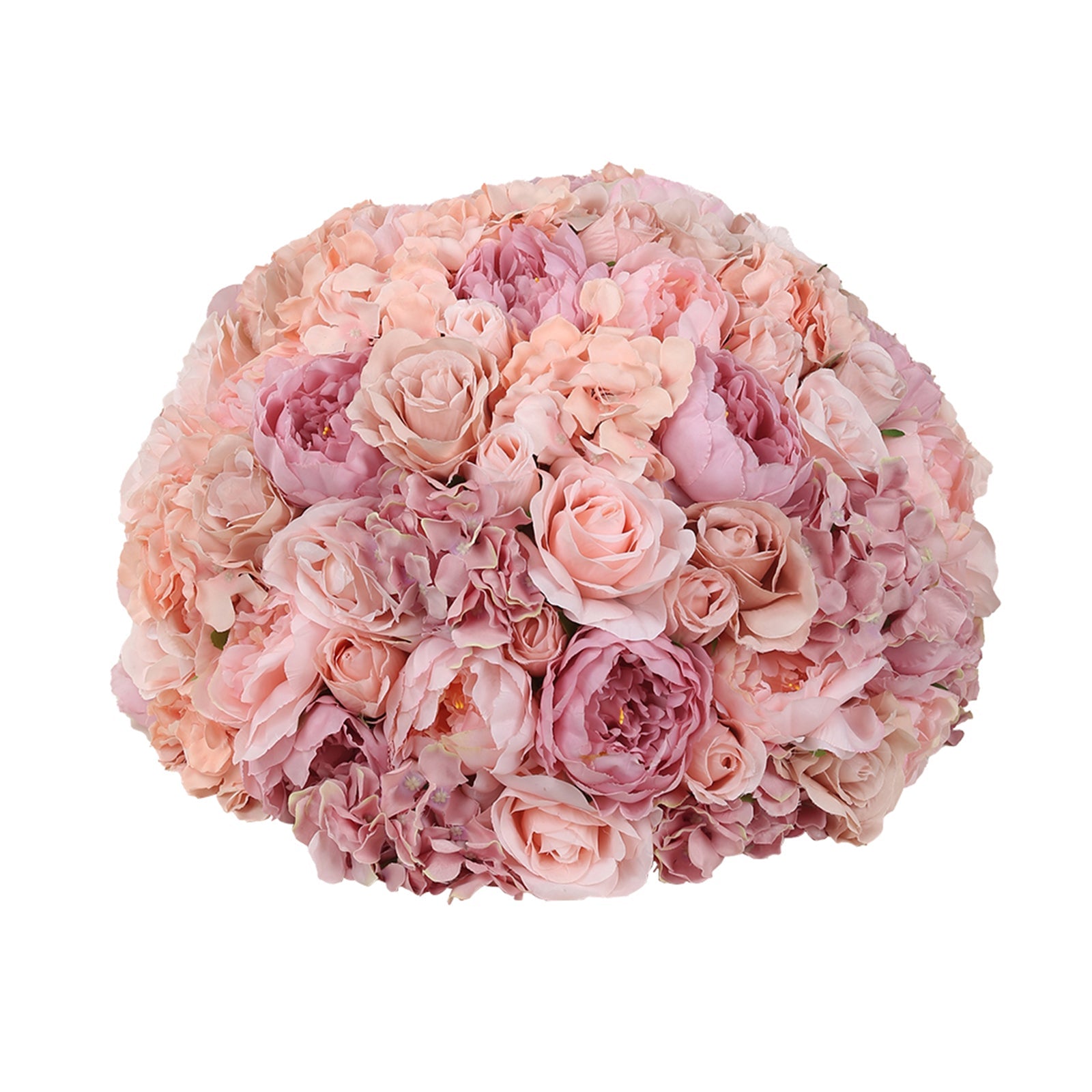 Large Blush Artificial Silk Rose Bouquet - Perfect for Weddings and Table Decor! 20-Piece Set