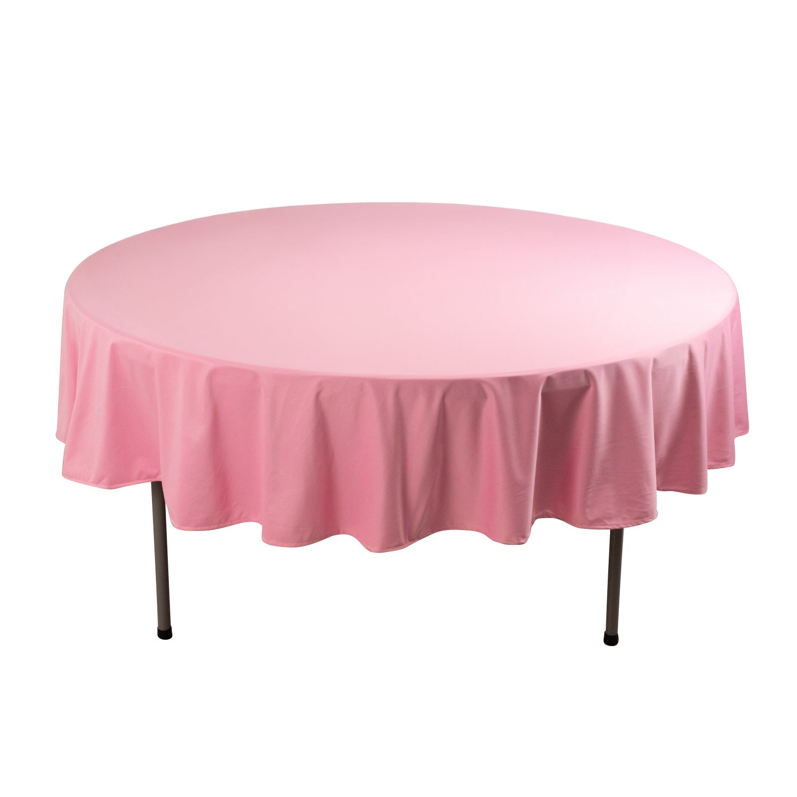 Hot Sale! Premium Pink 90' Round Scuba Polyester Wrinkle-Free & Stain-Resistant Tablecloth