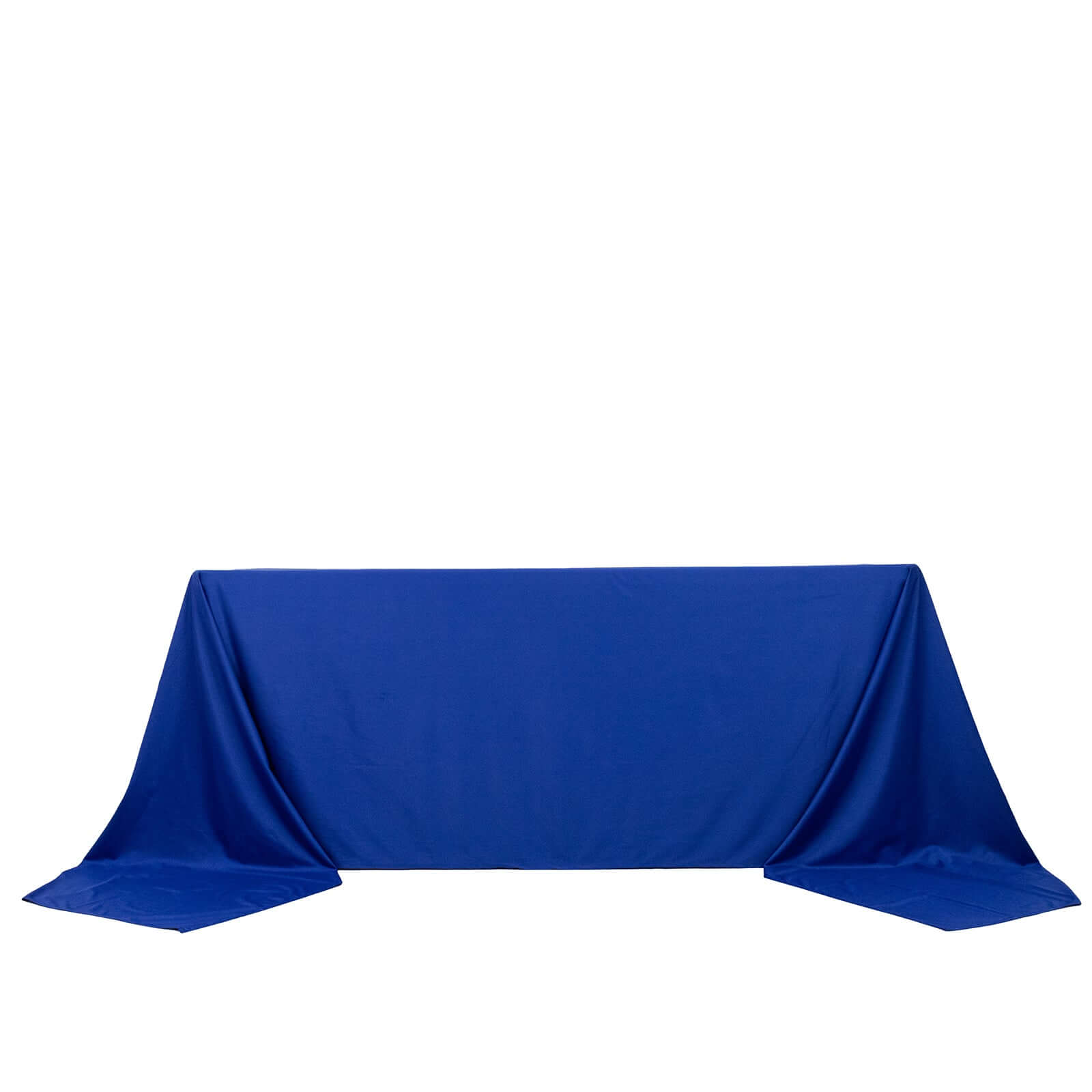 Royal Blue Premium Scuba 90x156 Wrinkle-Free, Stain-Resistant Rectangular Tablecloth - Ideal for Events
