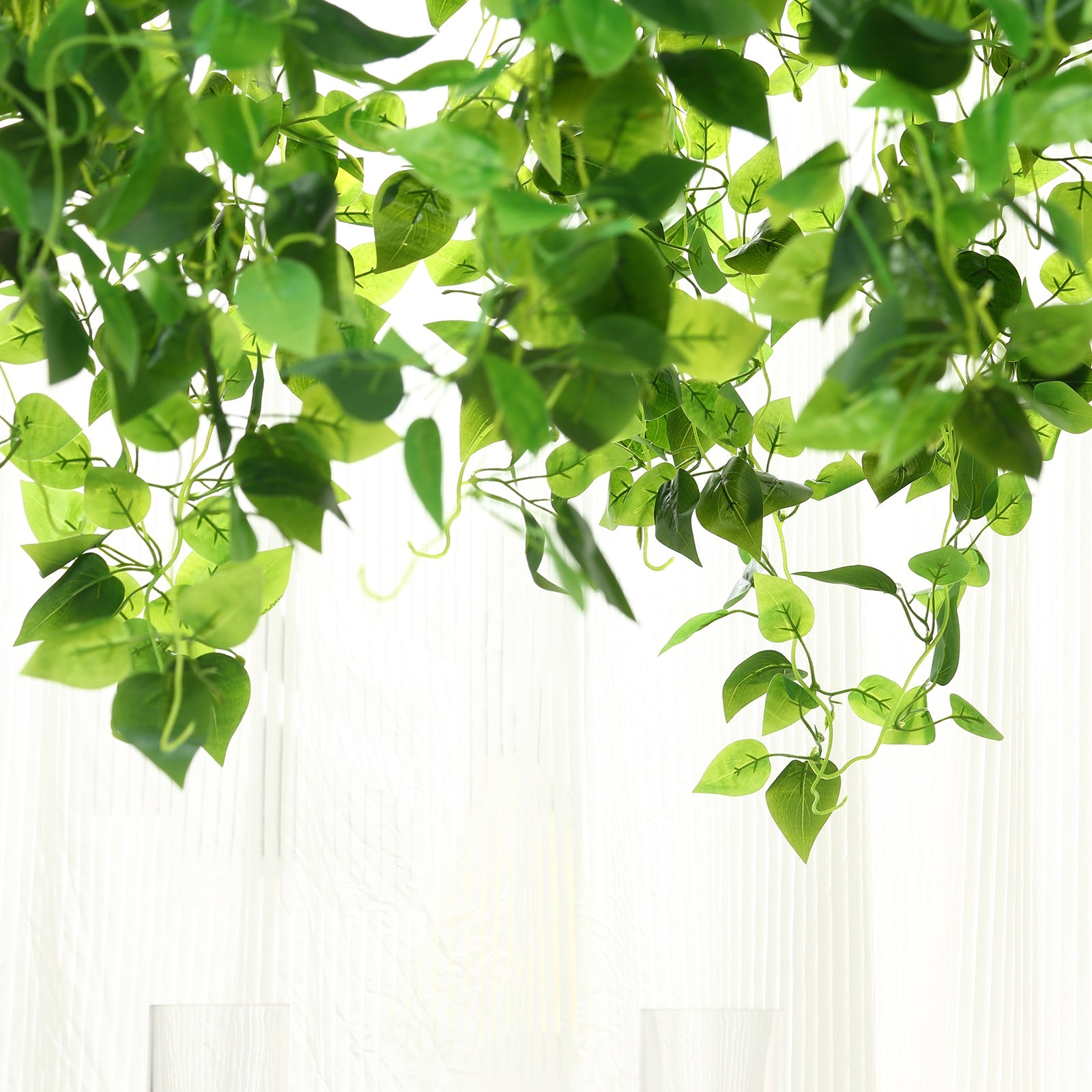 46-Inch Green Artificial Eucalyptus Ivy Leaf Canopy with Interchangeable Branches - Ideal for Decor