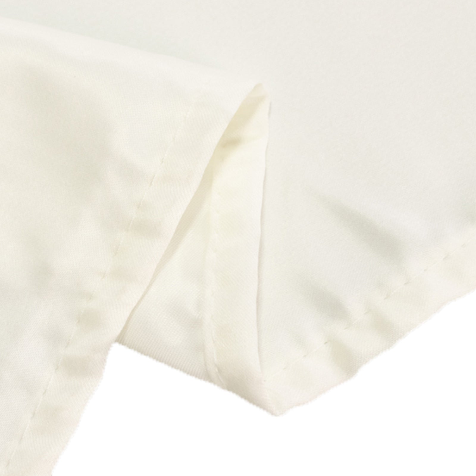 Ivory Lamour Satin Rectangle Tablecloth 60x102 - Durable & Soft, Ideal for Events