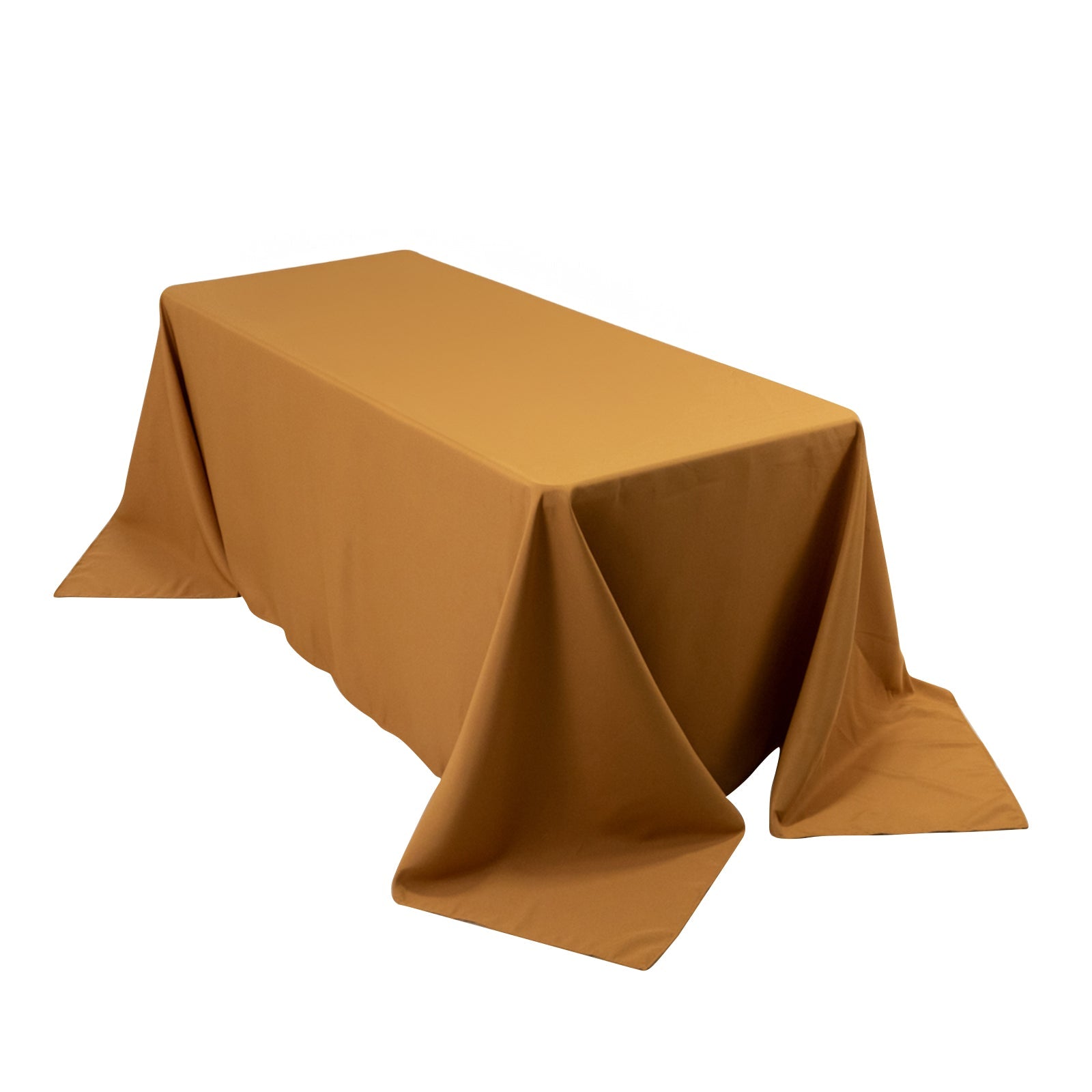 Luxury Gold Seamless 220GSM Stain-Resistant Premium Polyester Tablecloth for Events