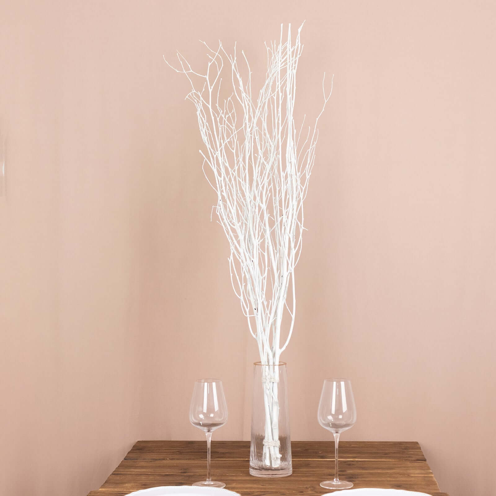 6-Pack 46" White Natural Birch Branches - Ideal for Wedding & Home Decor