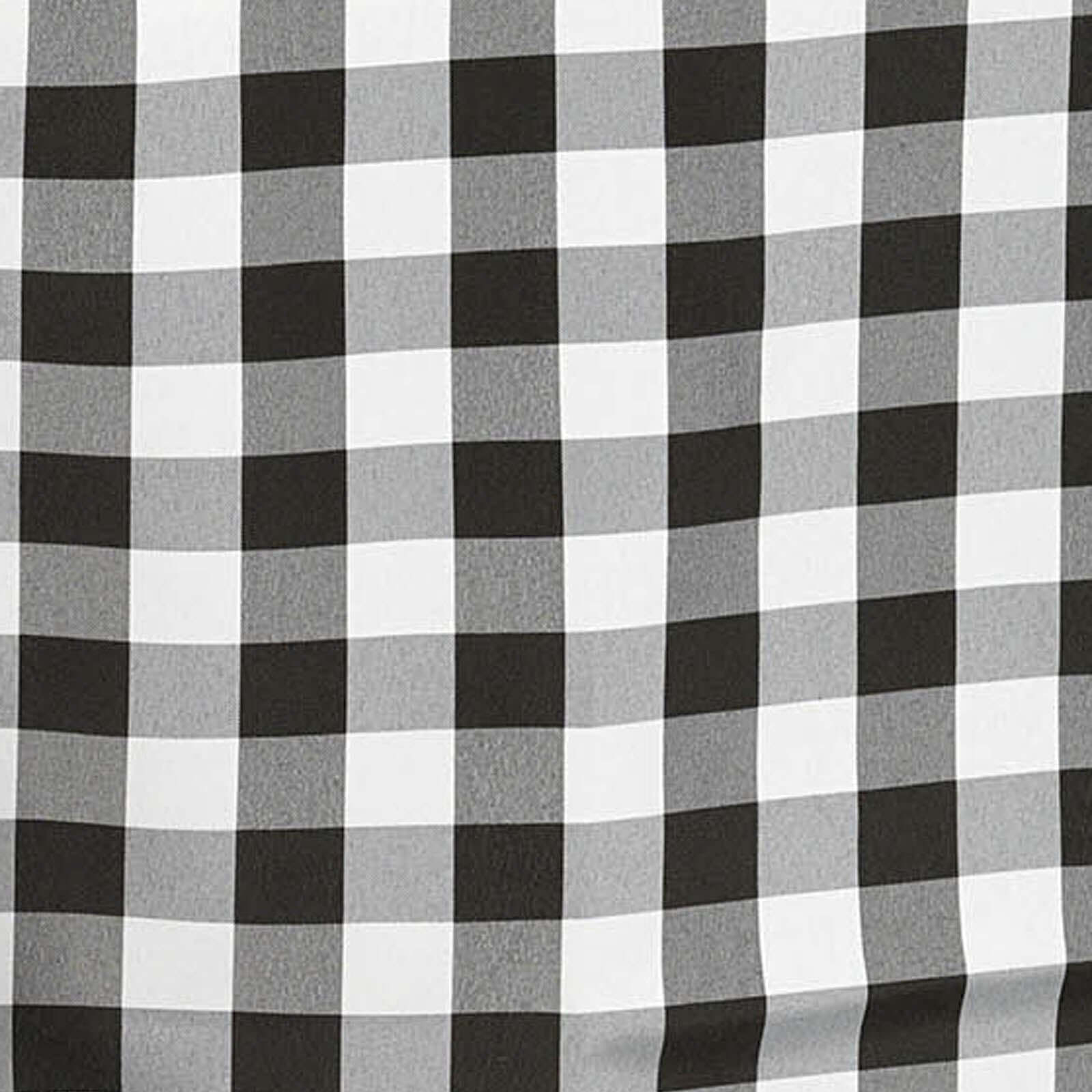 White/Black Checkered Buffalo Plaid Polyester 70x70 Square Table Overlay for Rustic Decor - Ideal Choice
